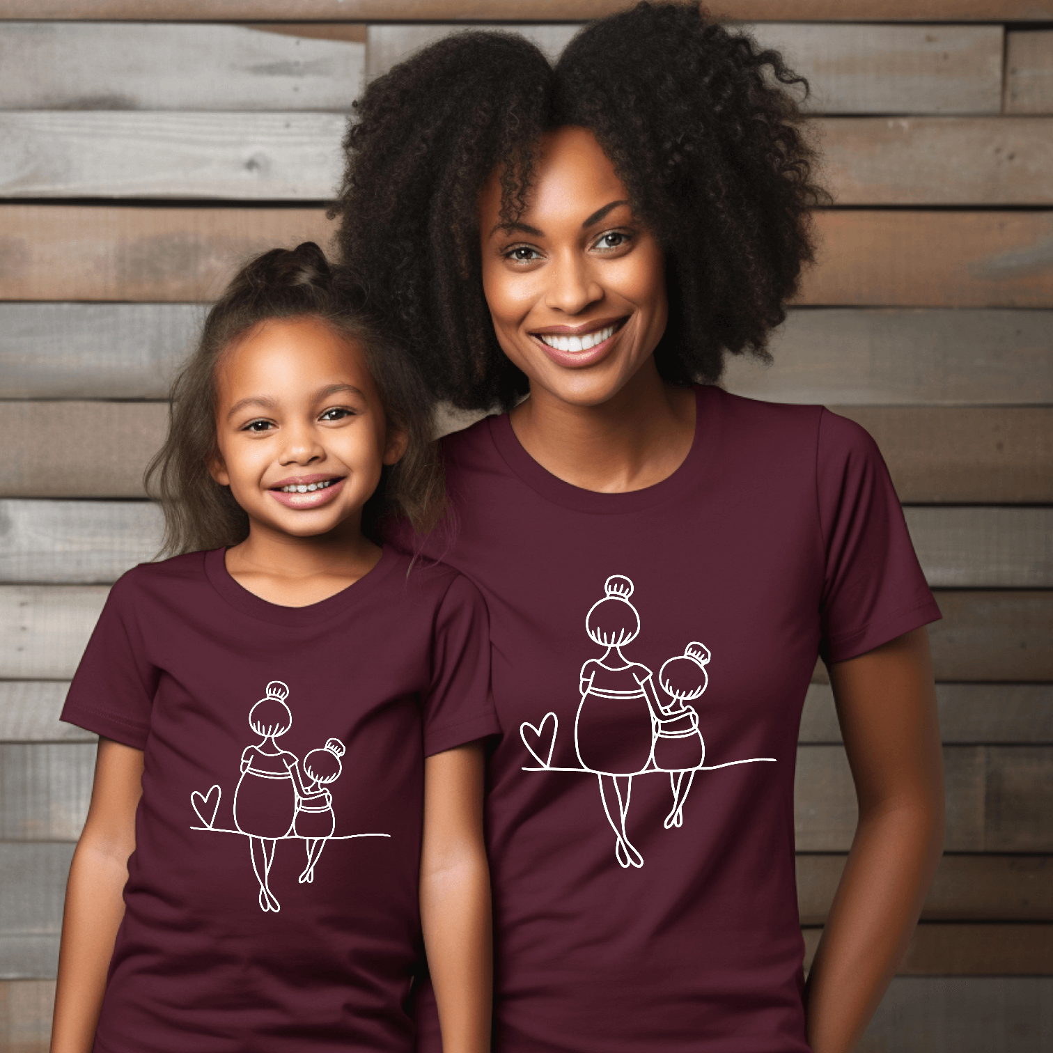 Camiseta mami y niña love