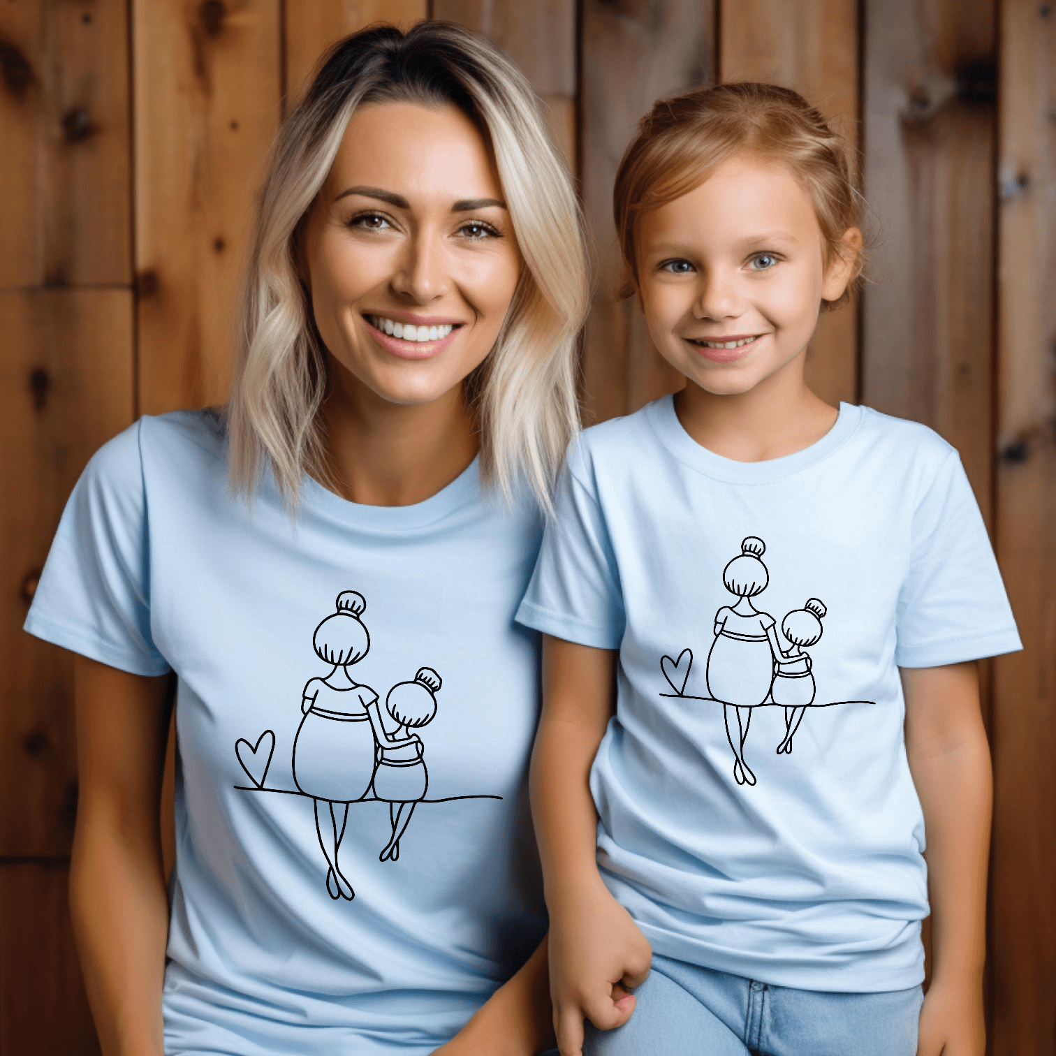 Camiseta mami y niña love