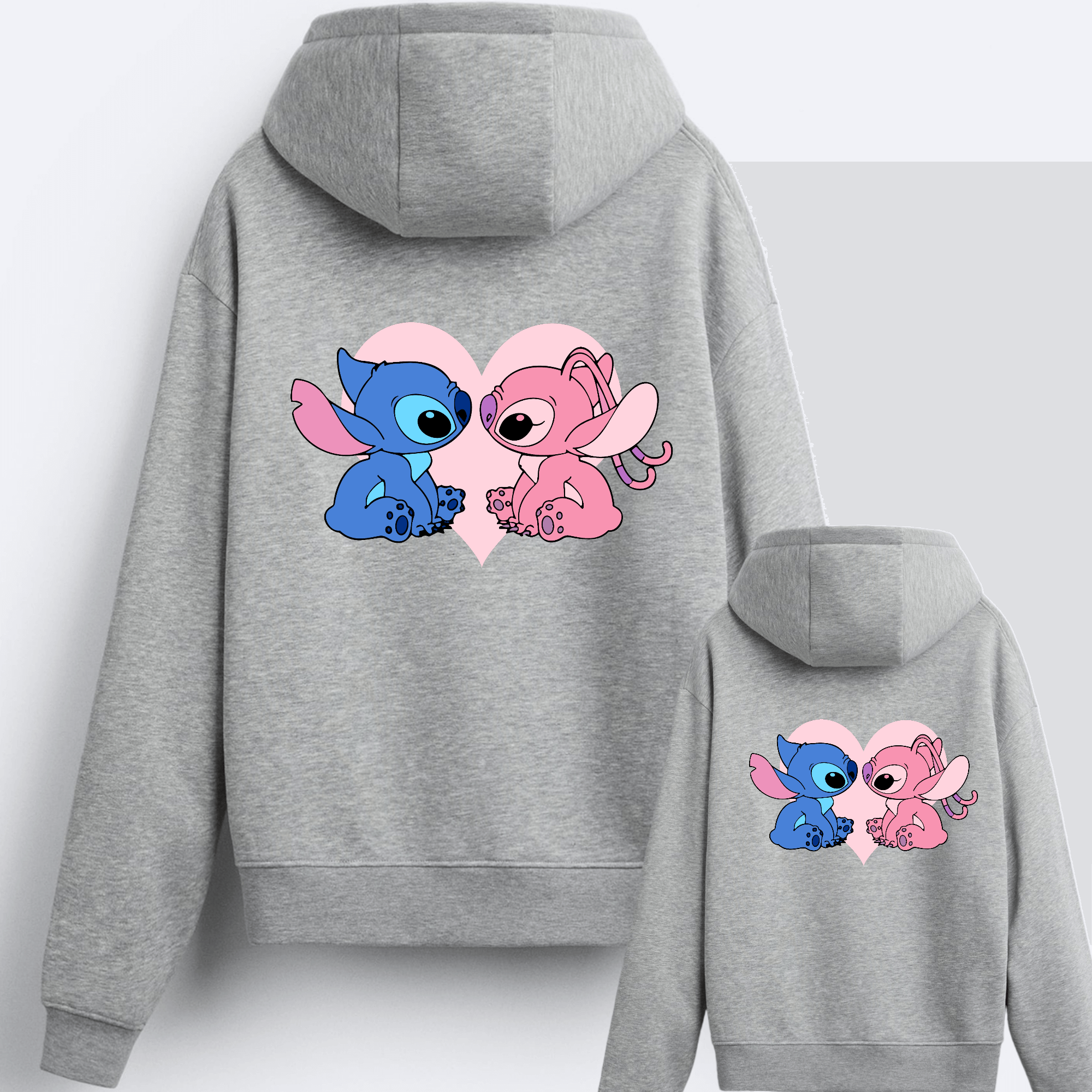Sudadera Capucha Stitch Love. Sudadera igual para toda la familia
