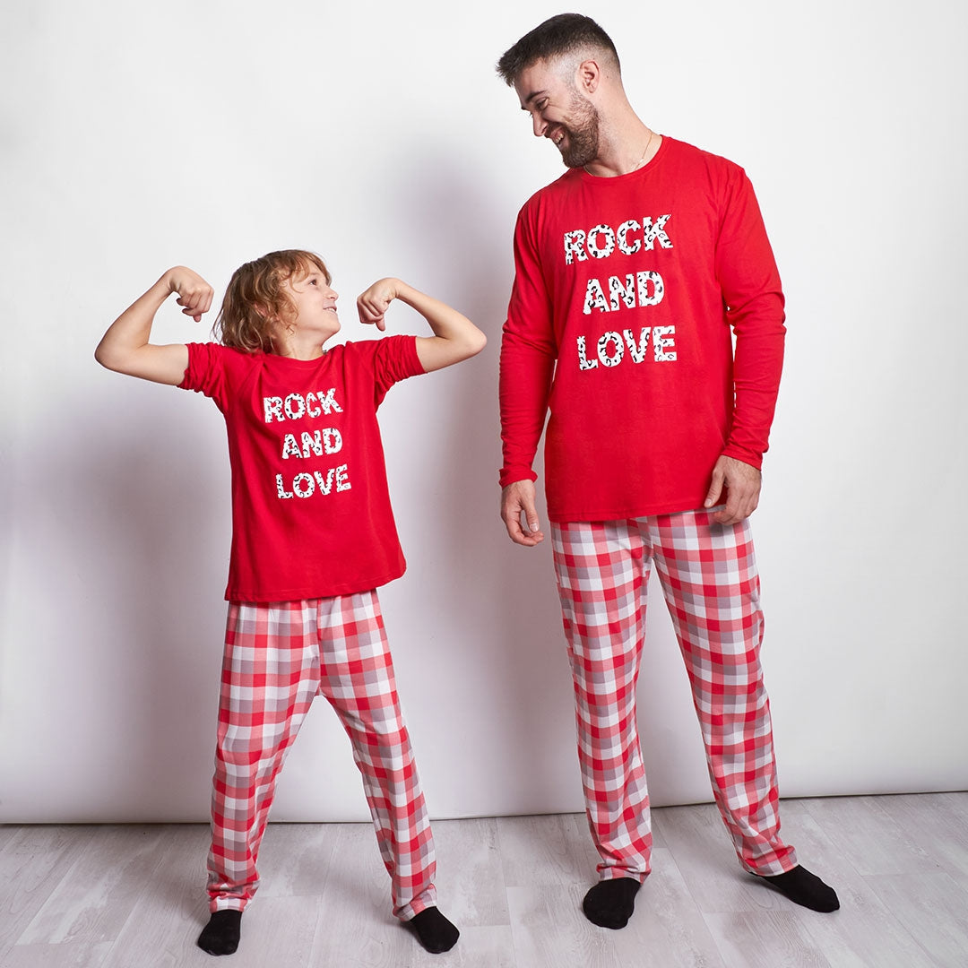 Pijama Rock and Love camiseta y pantalón rojo