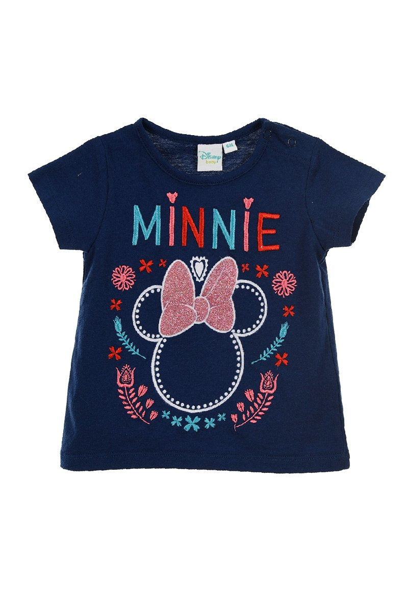 Camiseta Minnie lazo purpurina baby