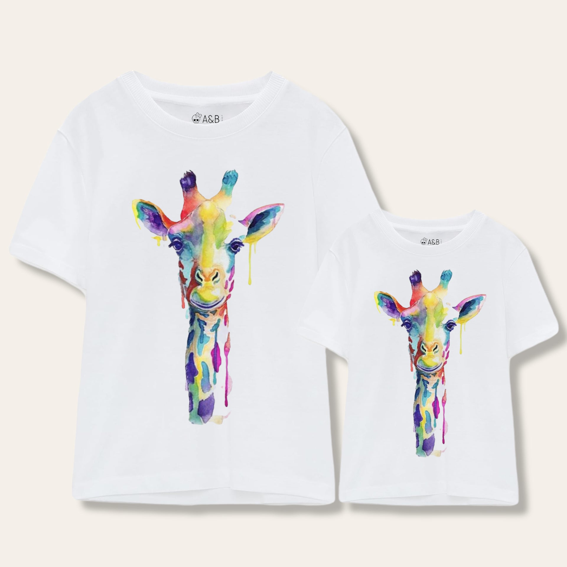 Camiseta Colored giraffe