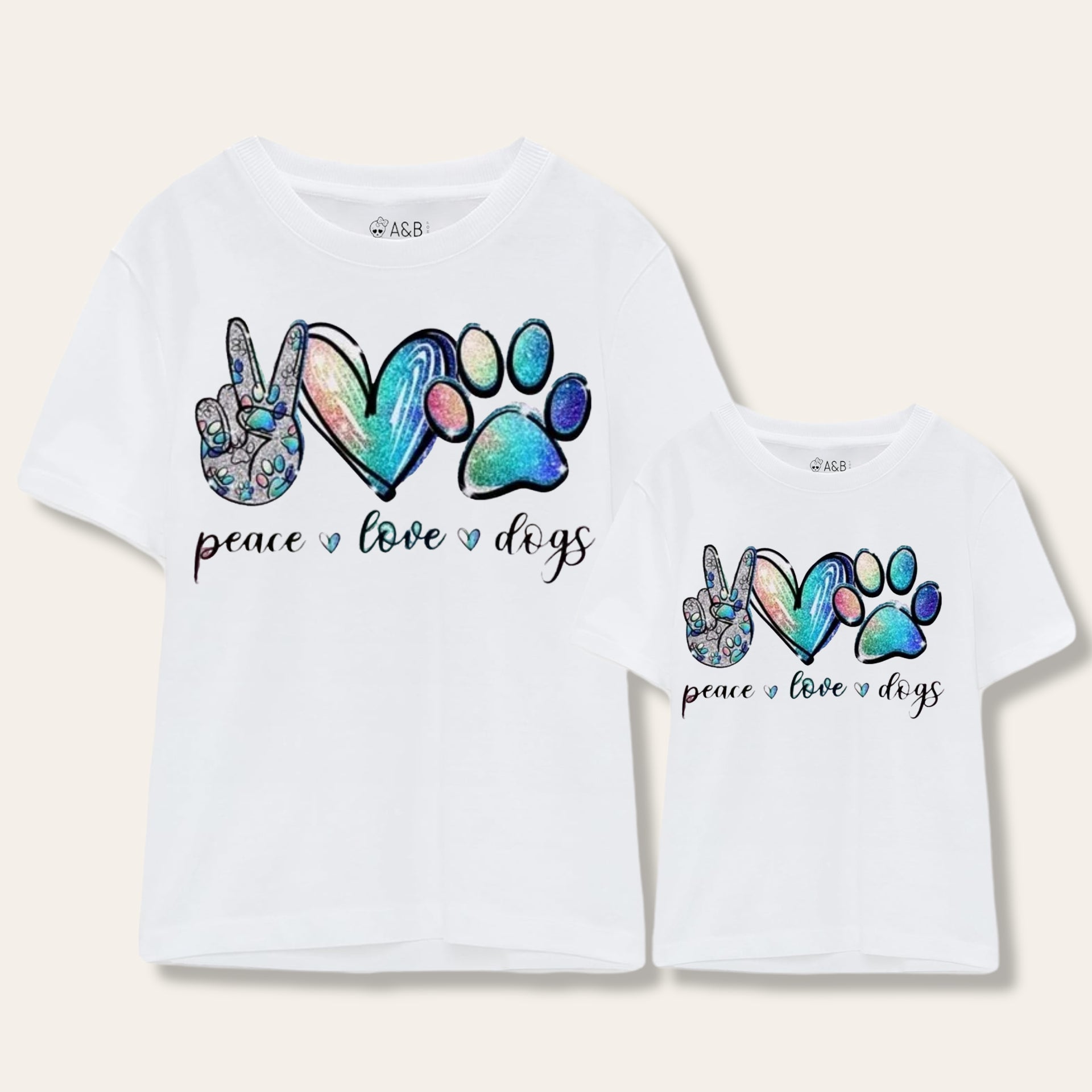 Camiseta Peace Love Dogs