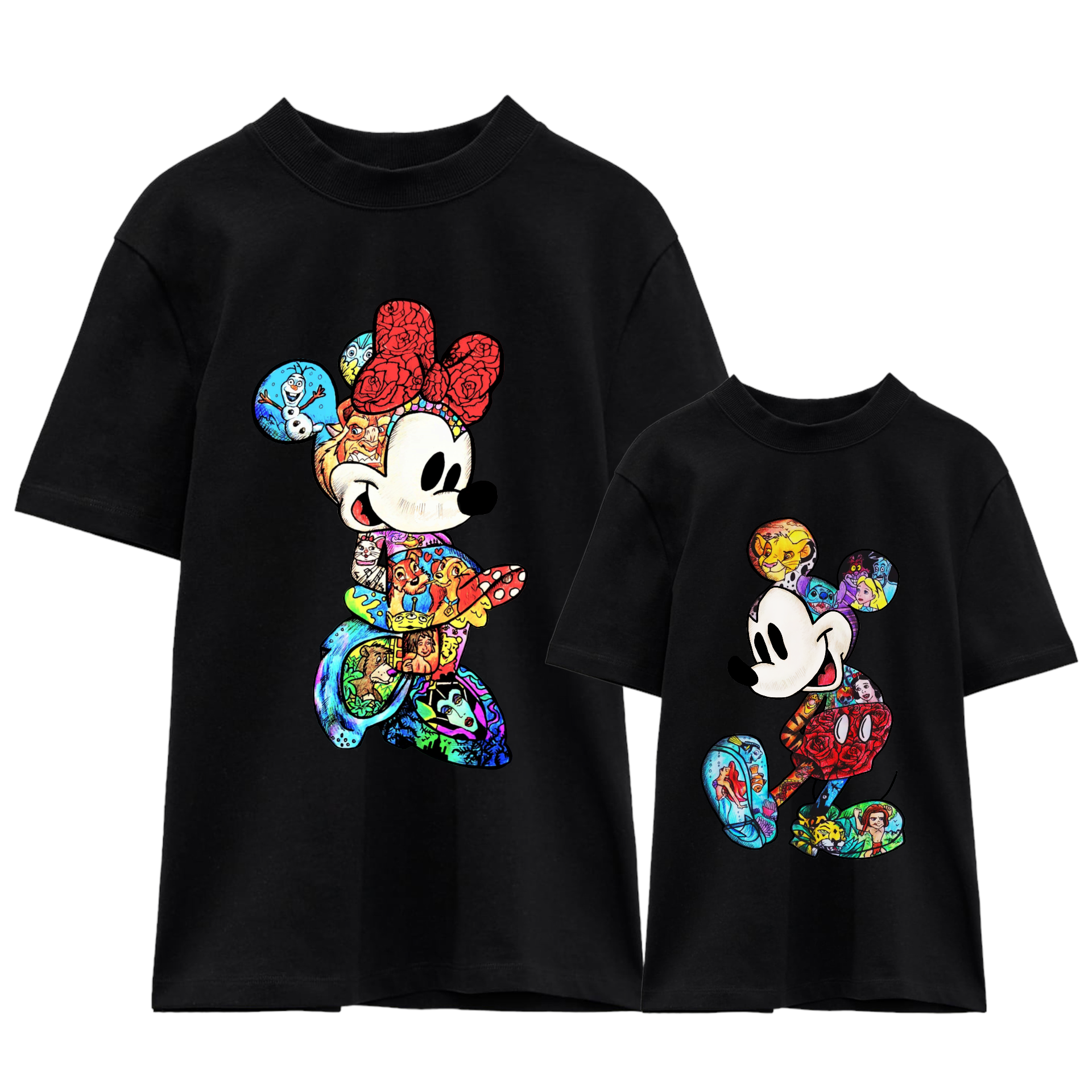Camiseta Minnie & Mickey drawings