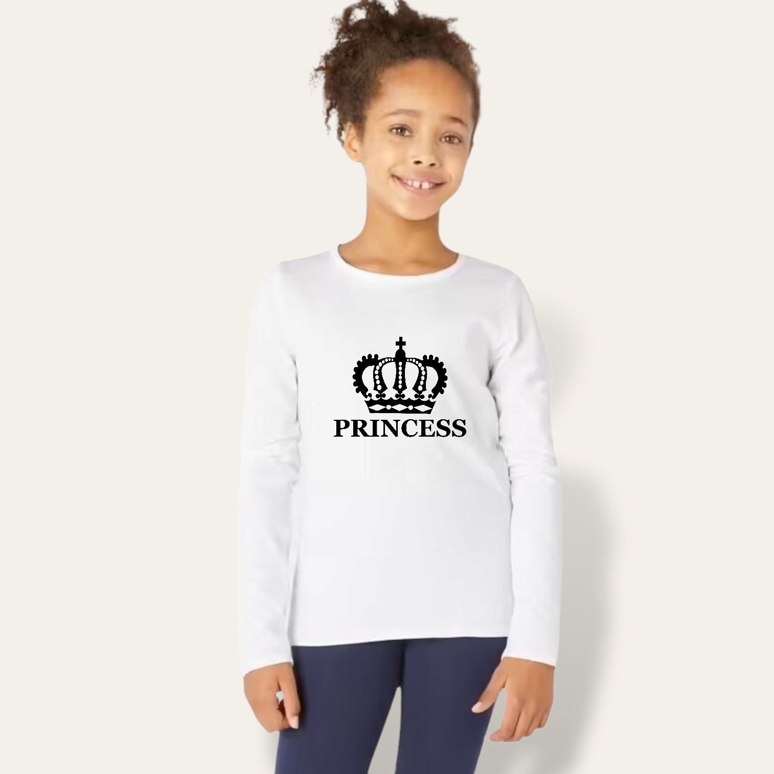 Camiseta Crown King-Queen-Princess-Prince manga larga