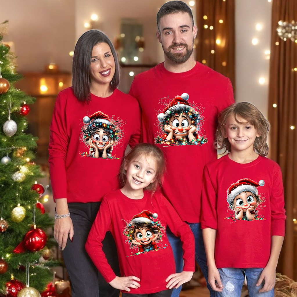 Camiseta Family Christmas manga larga