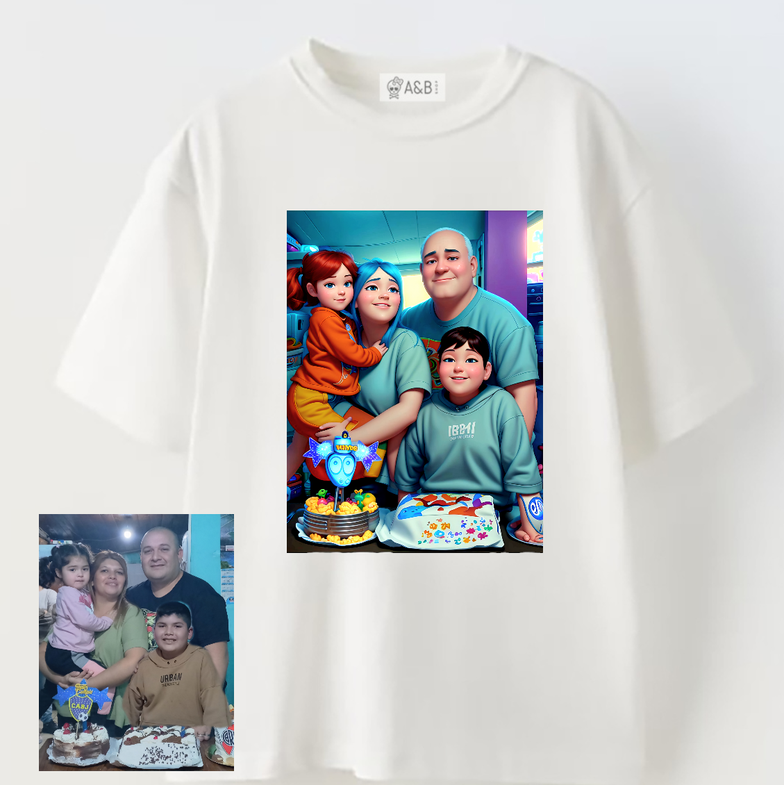 Camiseta King-Queen-Prinss-Príncipe Corona