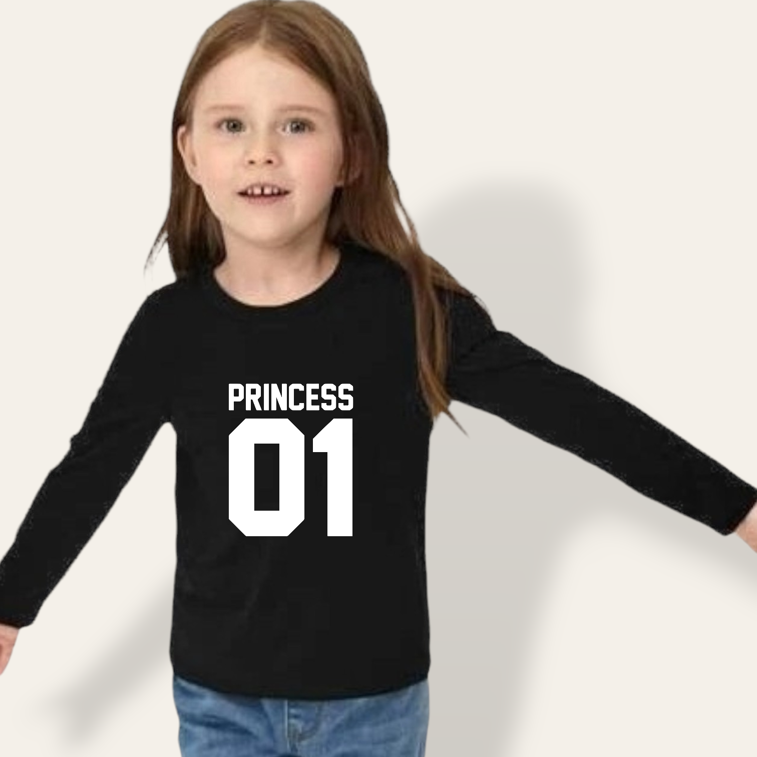 Camiseta King-Queen-Princess-Prince manga larga