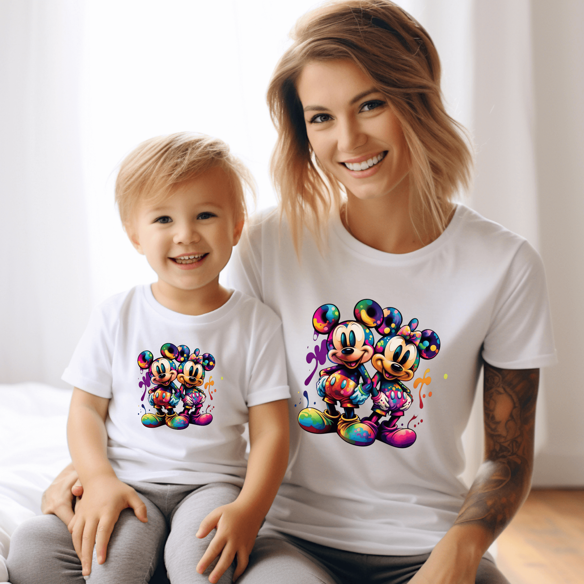 Camiseta Mickey-Minnie Graffiti