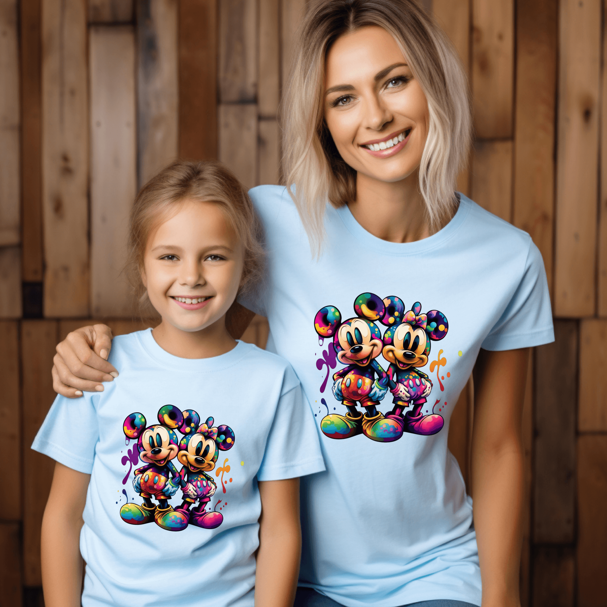 Camiseta Mickey-Minnie Graffiti