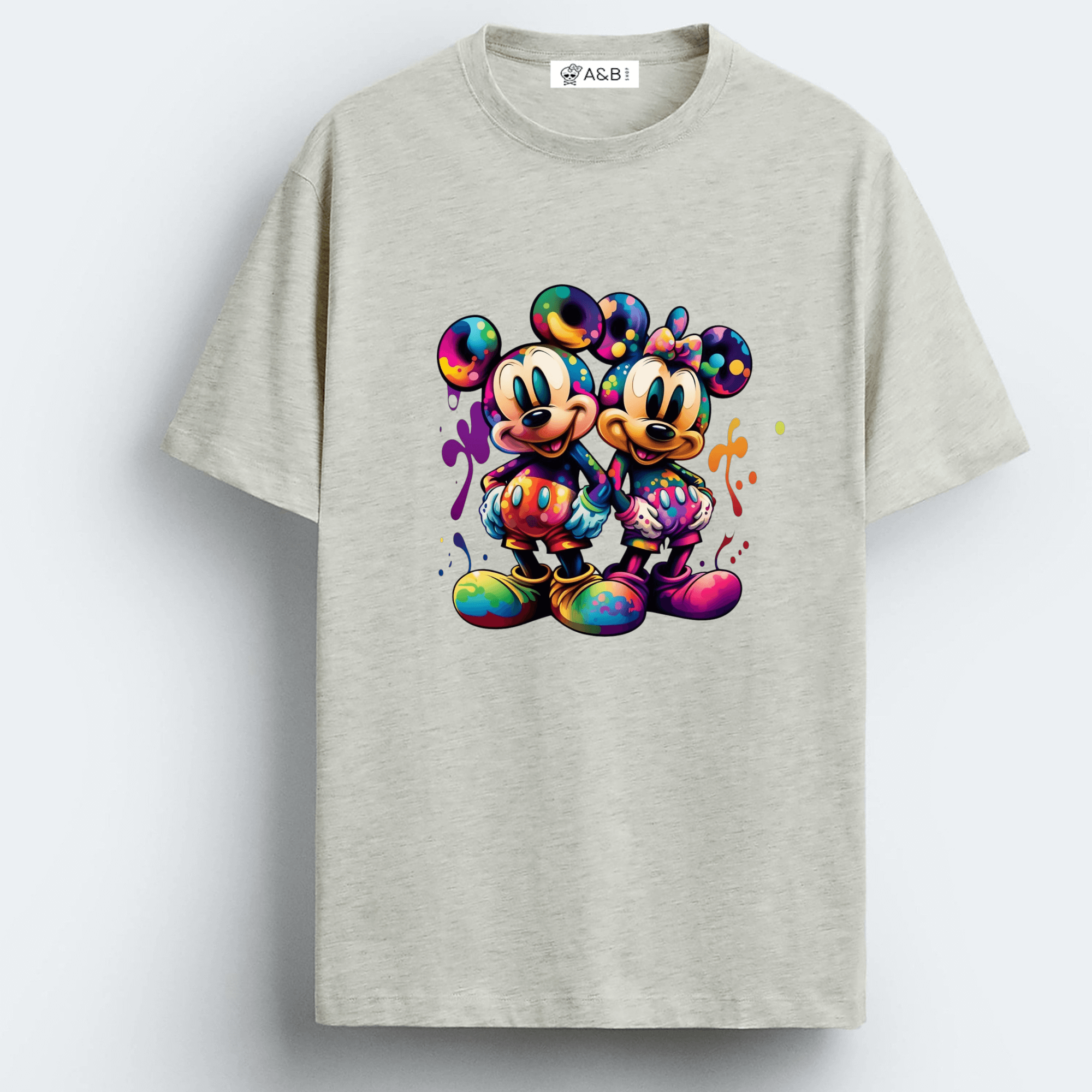 Camiseta Mickey-Minnie Graffiti