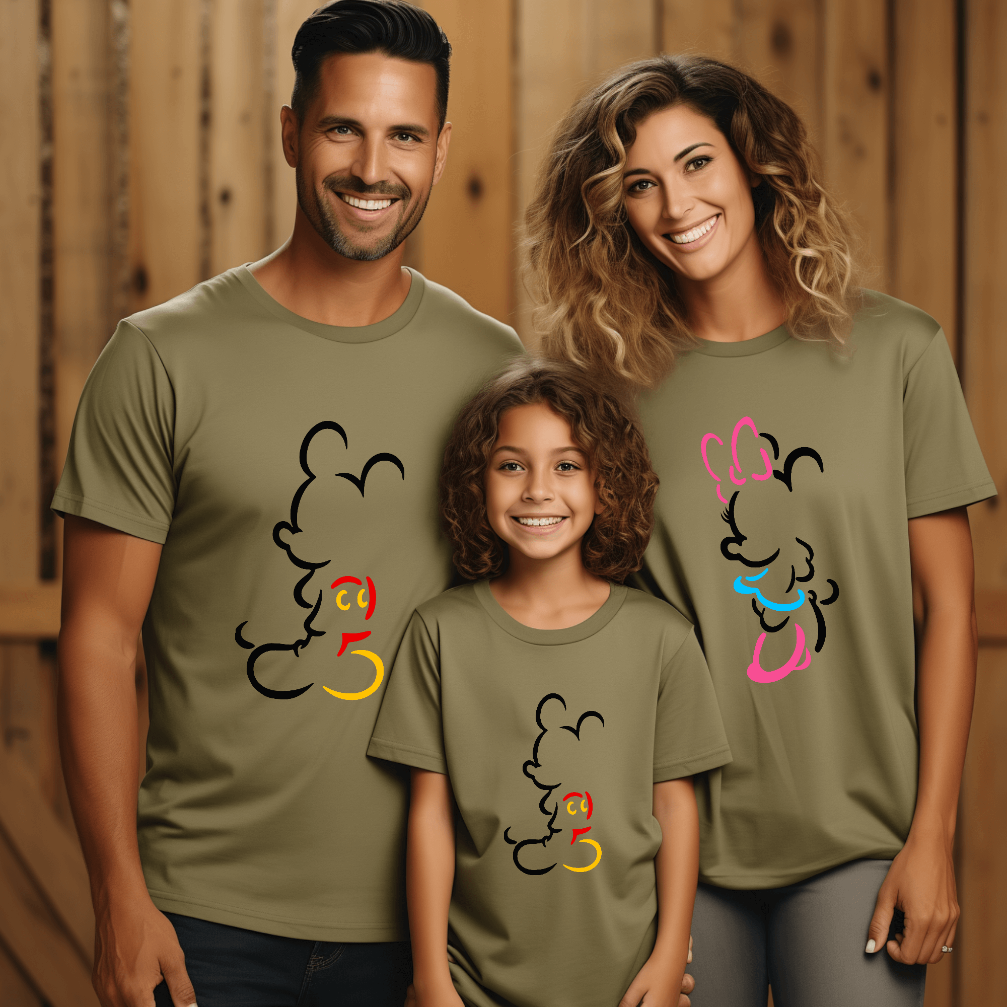 Camiseta Mickey-Minnie Silueta