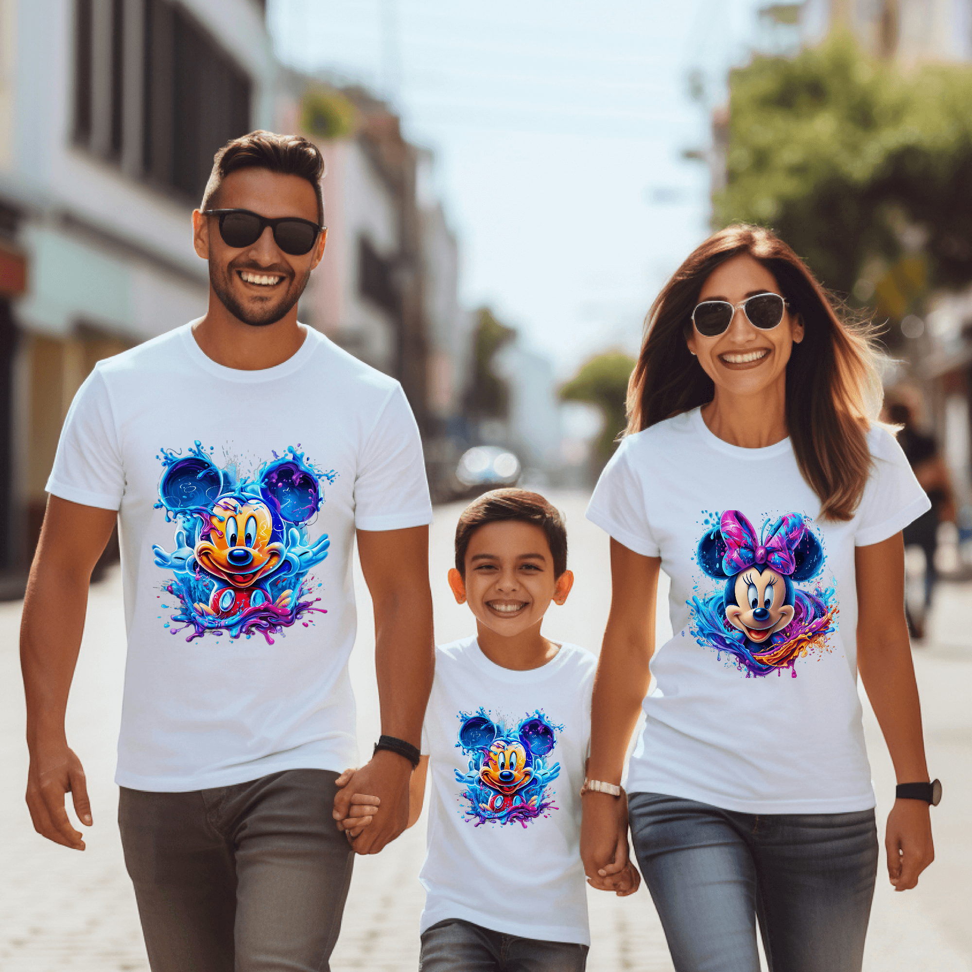 Camiseta Mickey-Minnie Splash