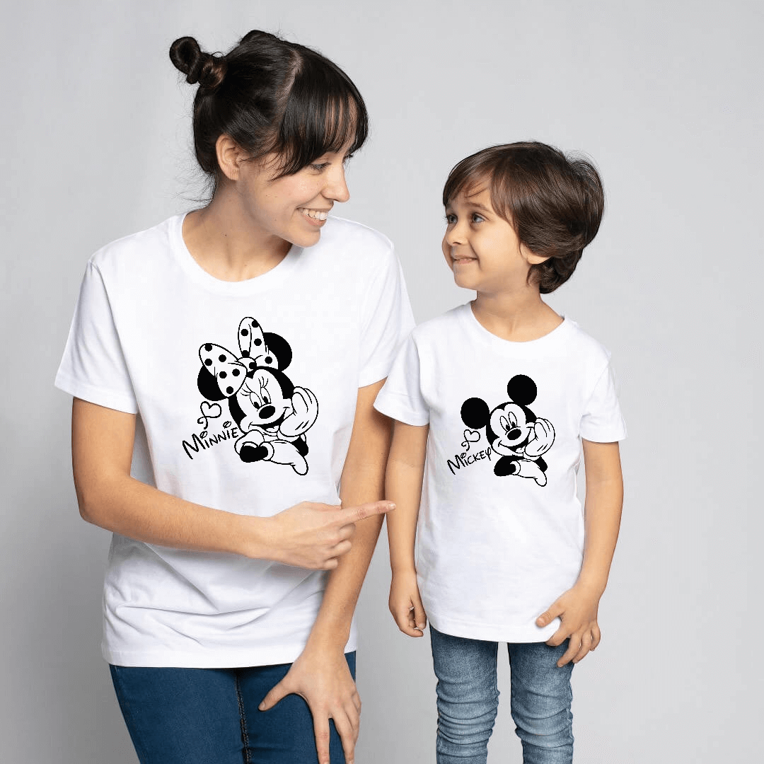 Mickey & Minnie T -shirt contrast