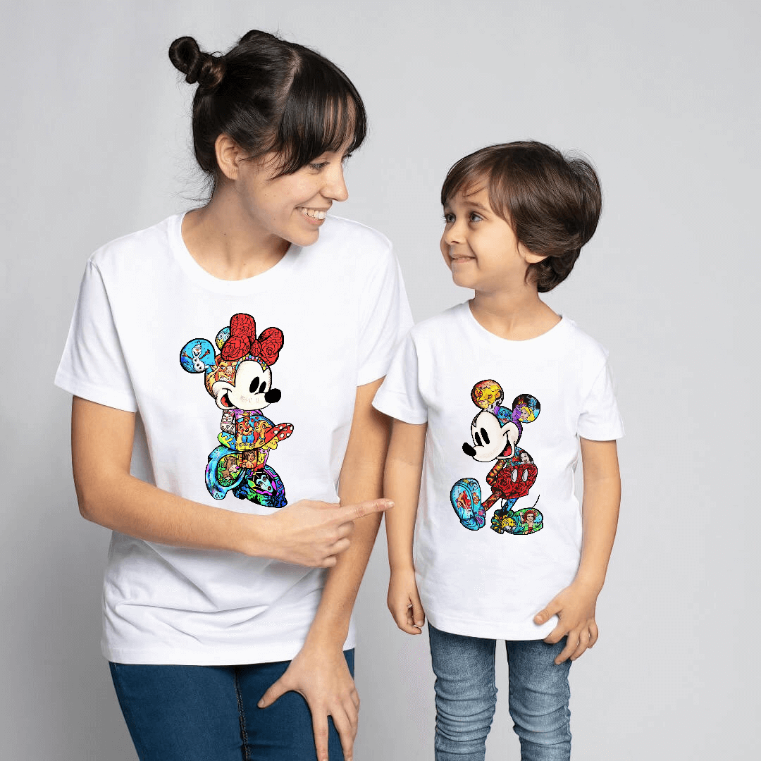 Camiseta Minnie & Mickey drawings