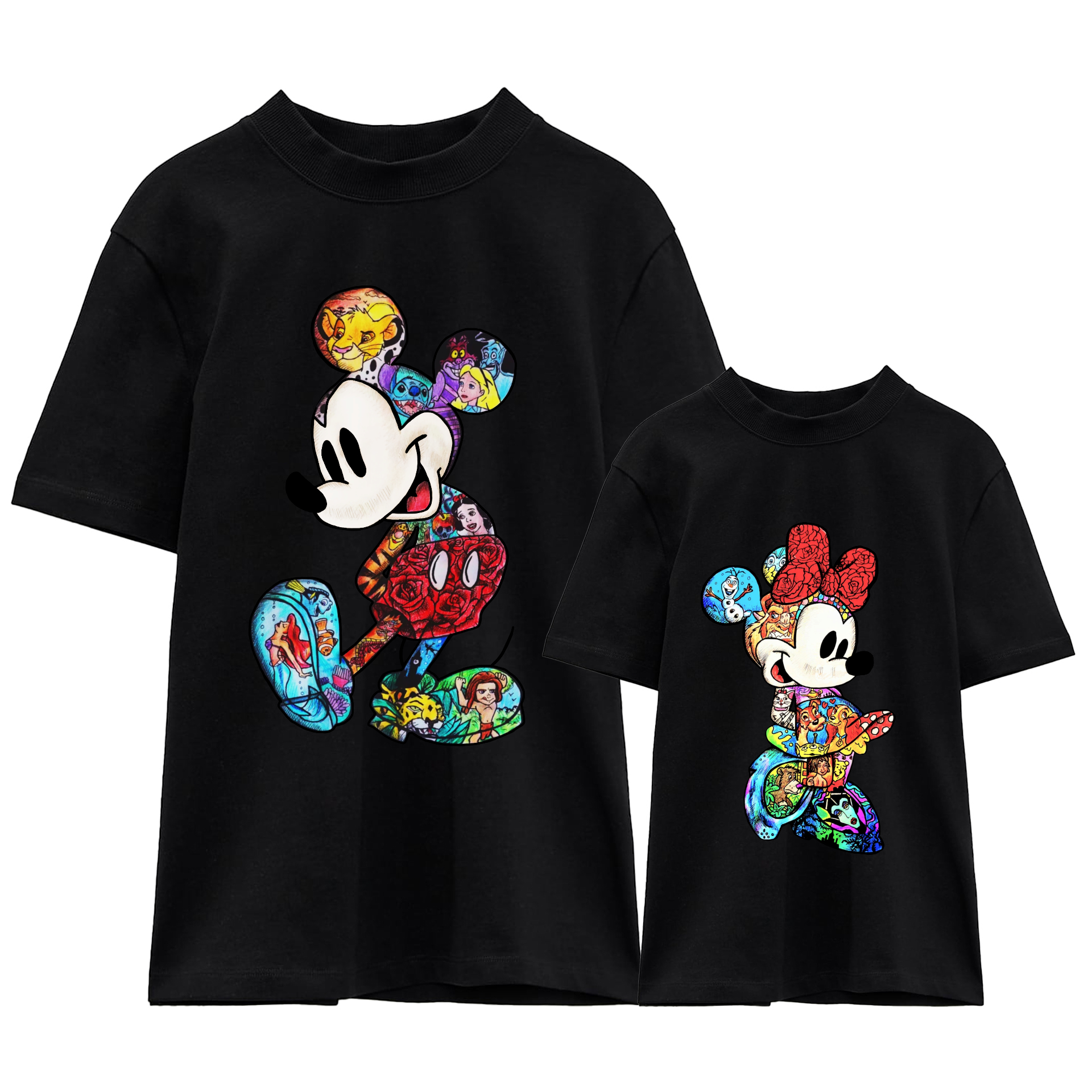 Camiseta Minnie & Mickey drawings