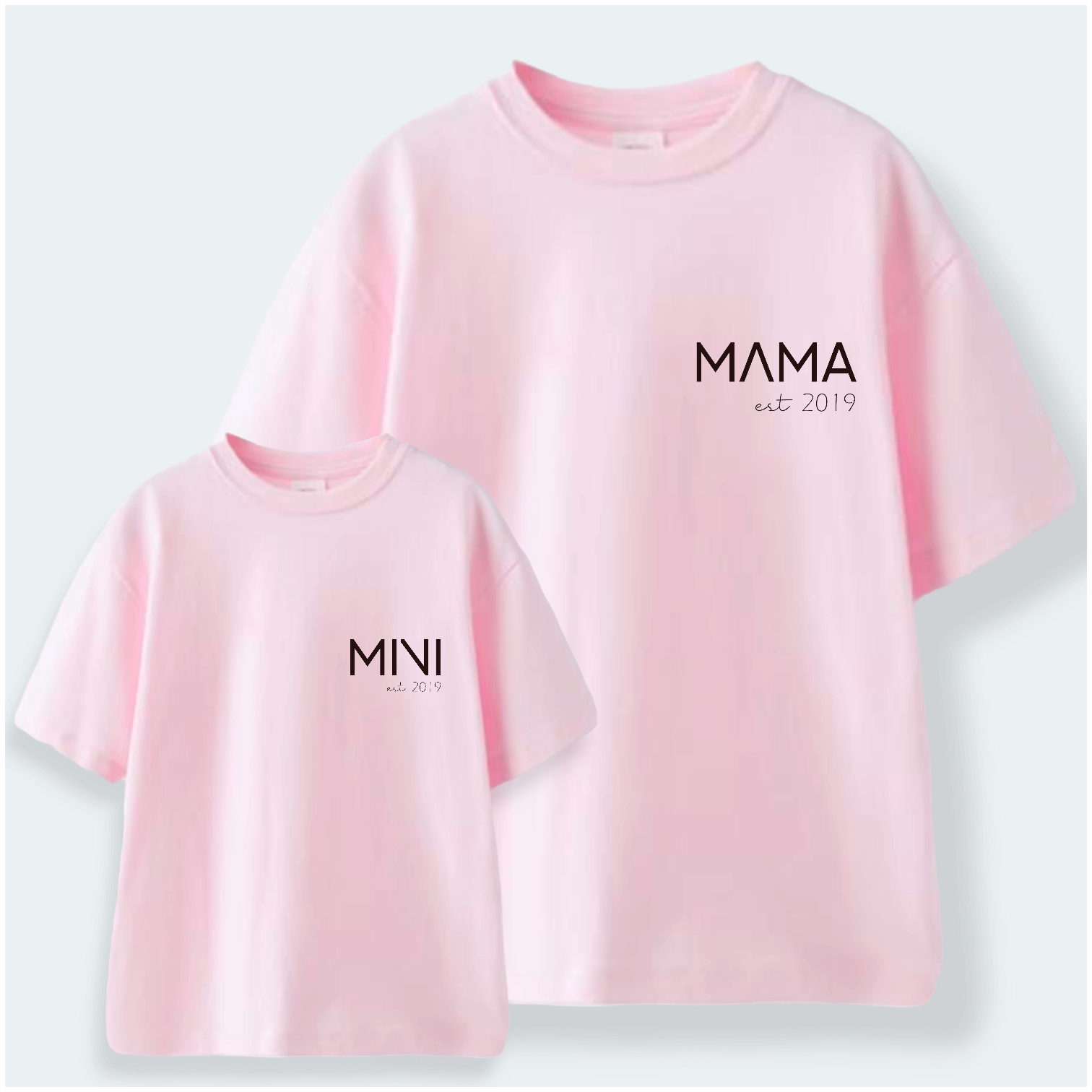 Camiseta Papa-Mama-Mini Letter