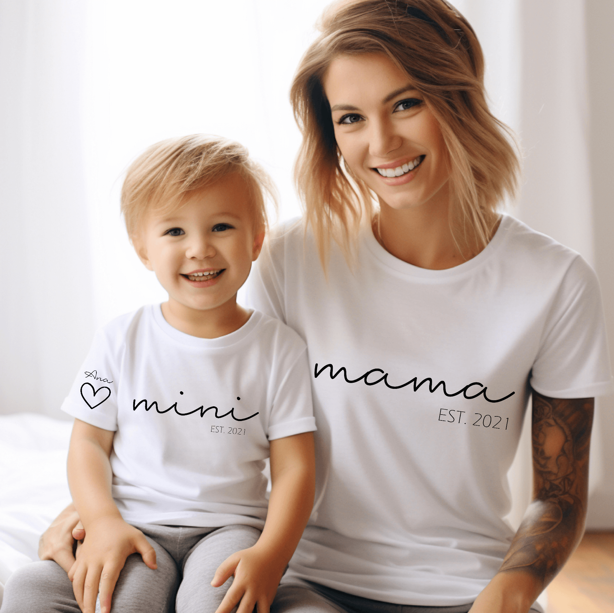 Camiseta Papá-Mamá Mini Cuore