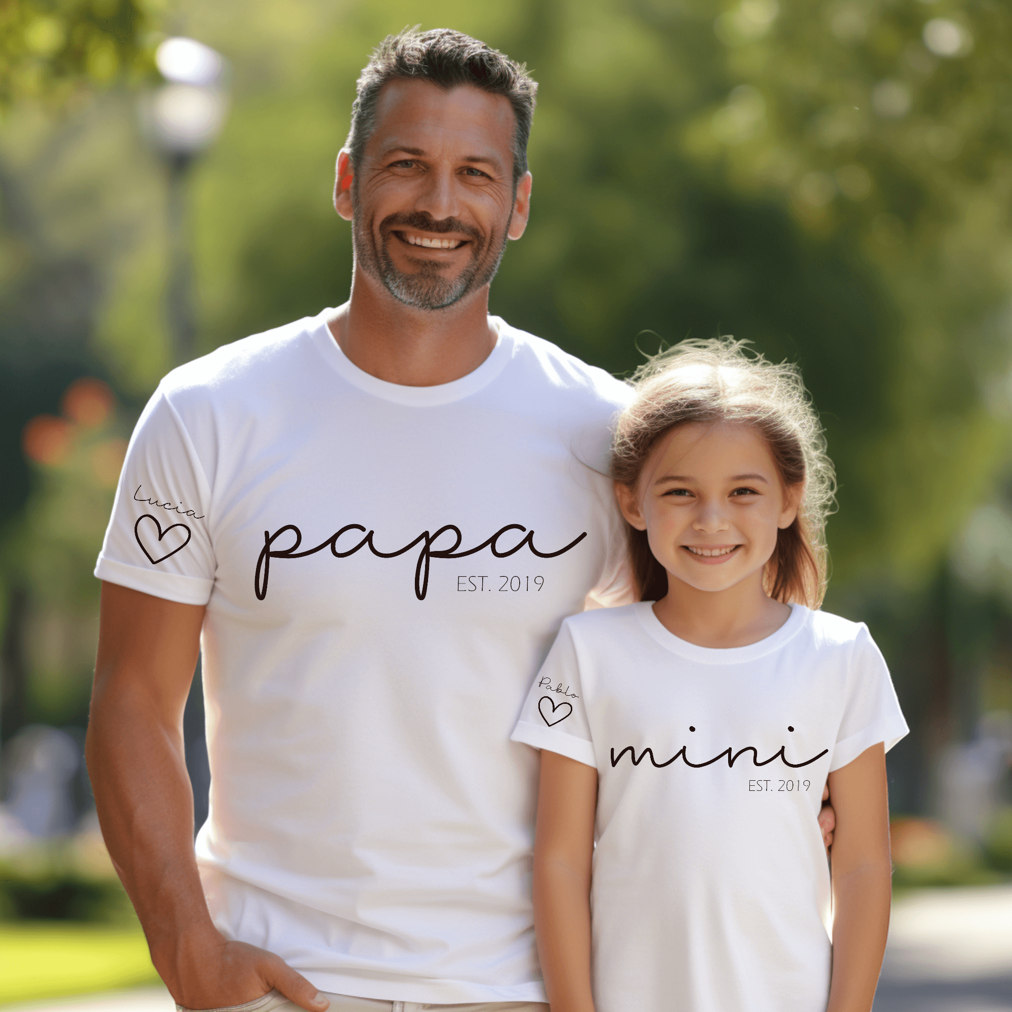 Camiseta Papá-Mamá Mini Cuore