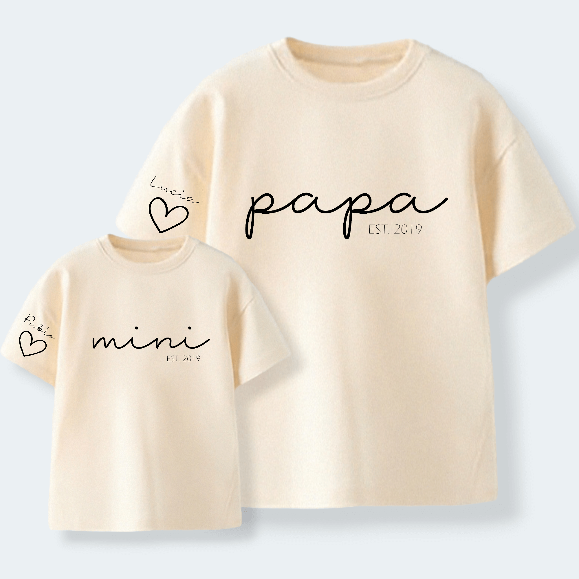 Camiseta Papá-Mamá Mini Cuore