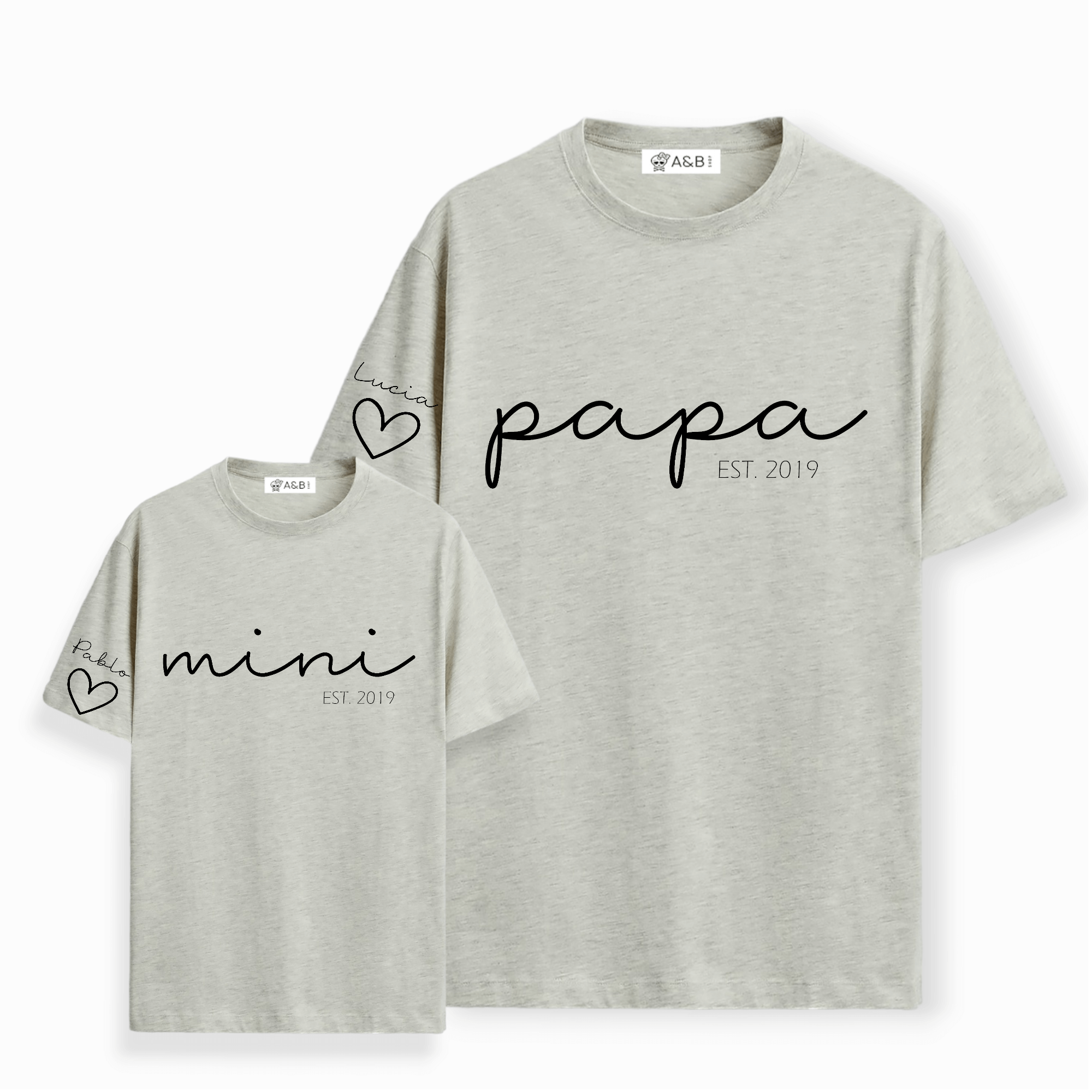 Camiseta Papá-Mamá Mini Cuore