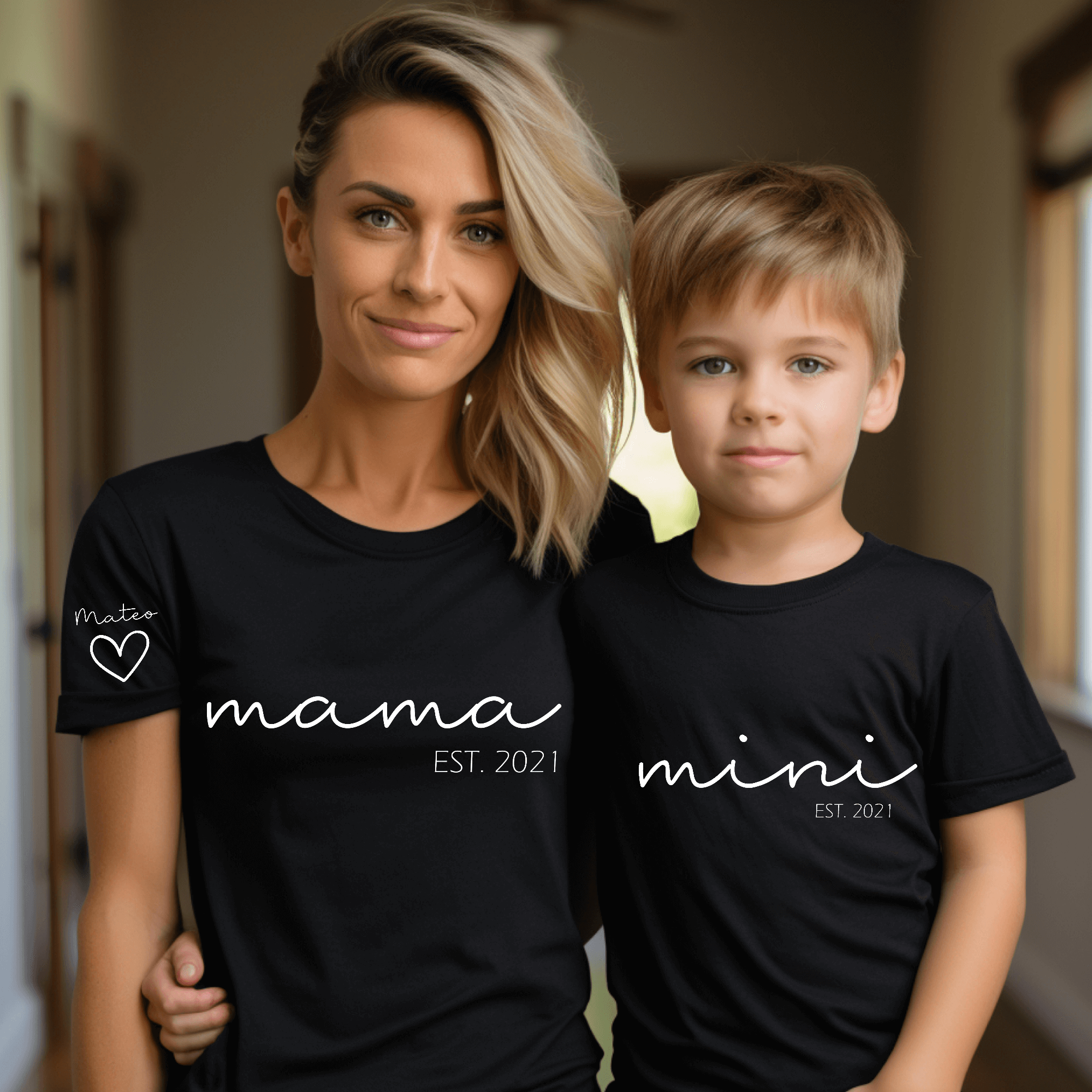 Camiseta Papá-Mamá Mini Cuore