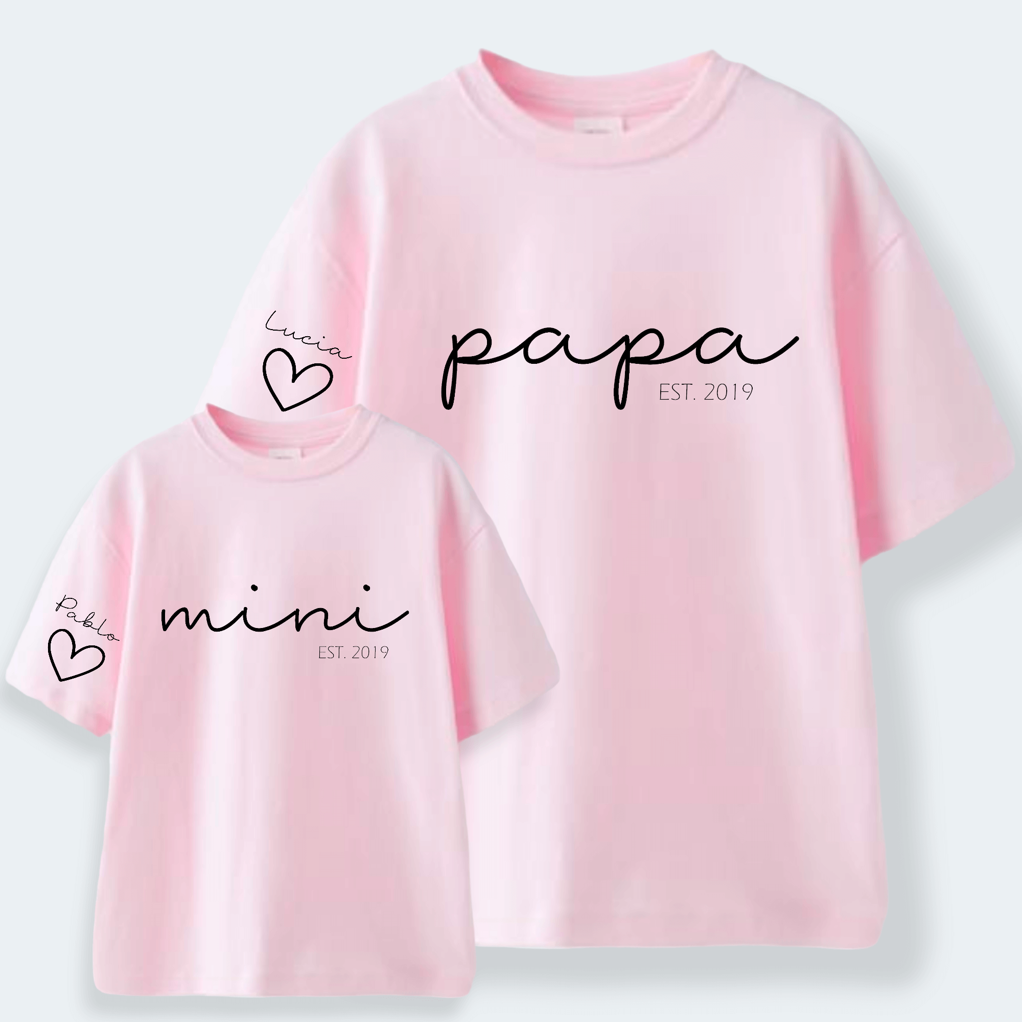 Camiseta Papá-Mamá Mini Cuore