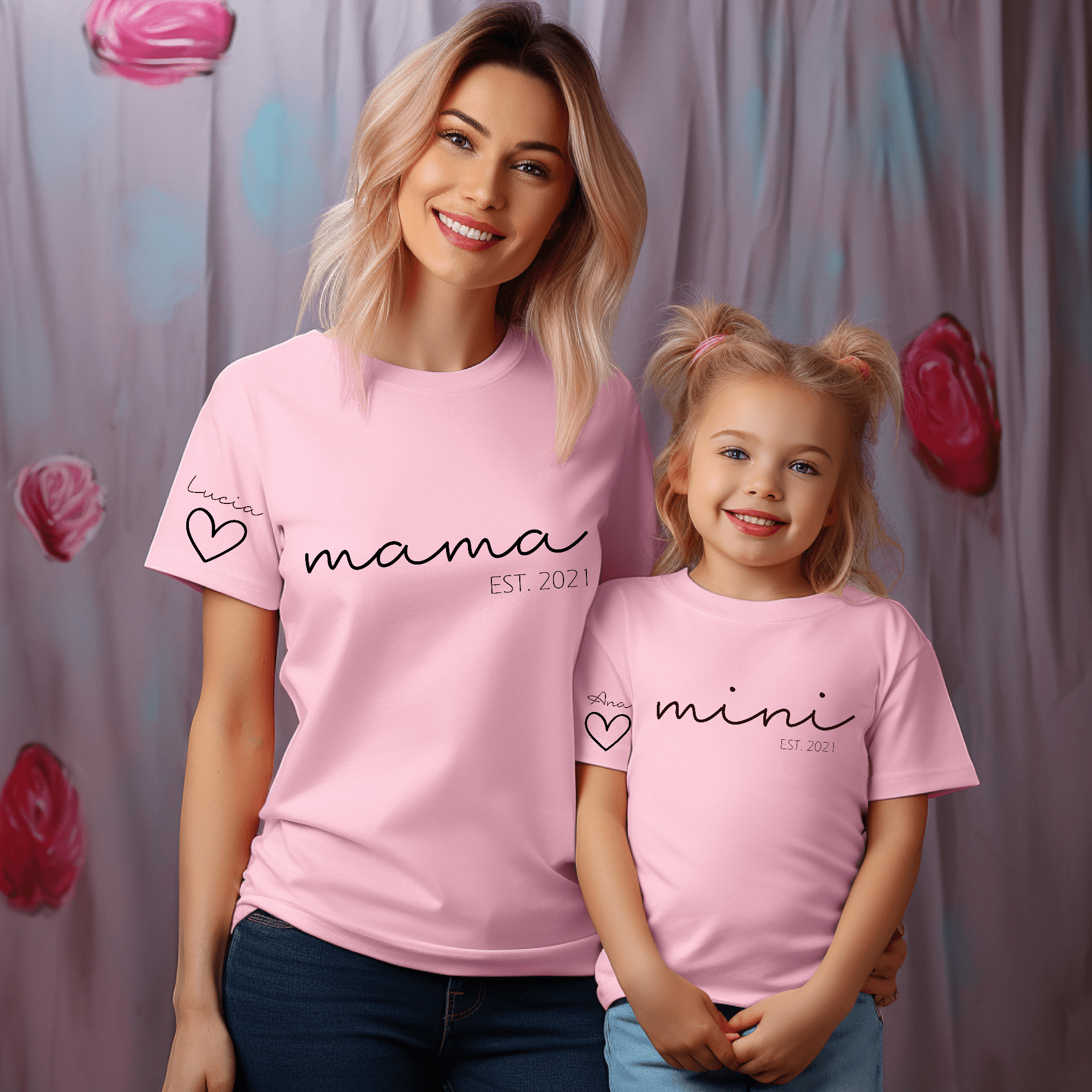 Camiseta Papá-Mamá Mini Cuore