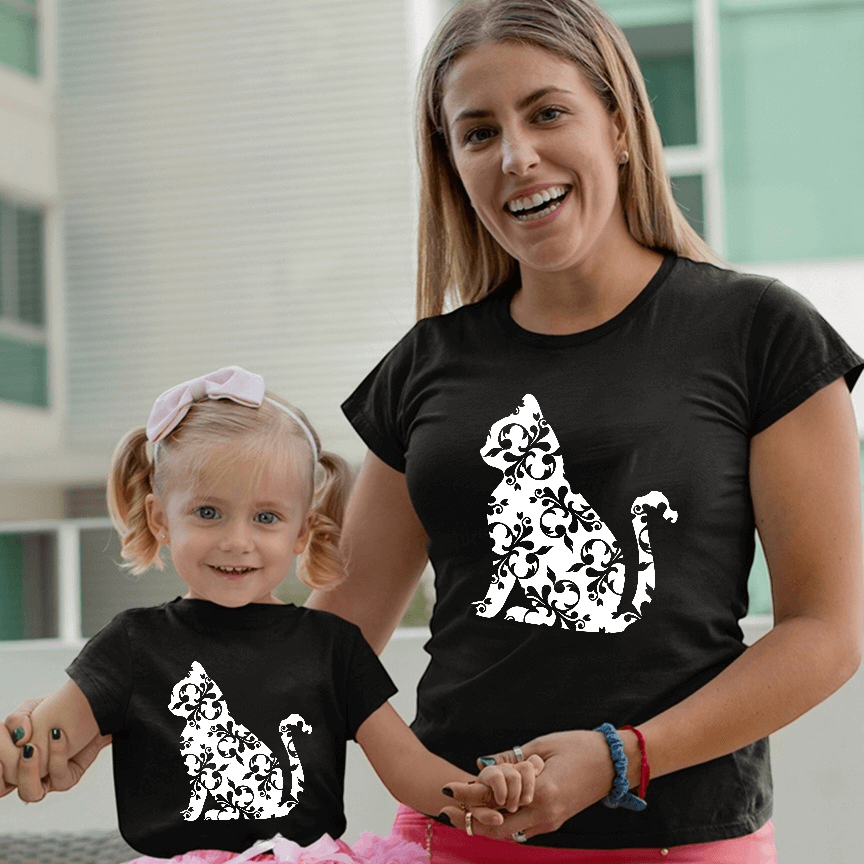 Cat Print T -Shirt