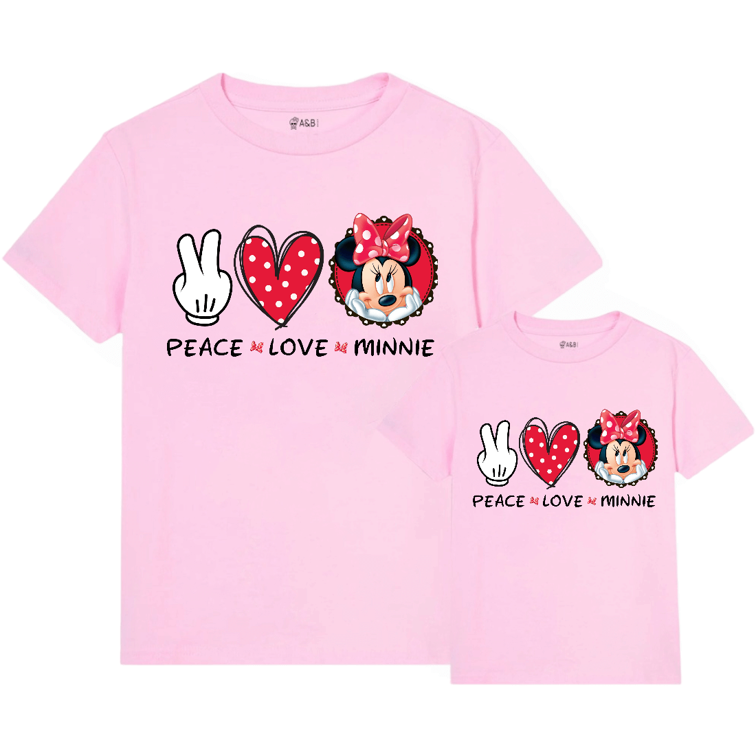 Camiseta Peace Love Minnie