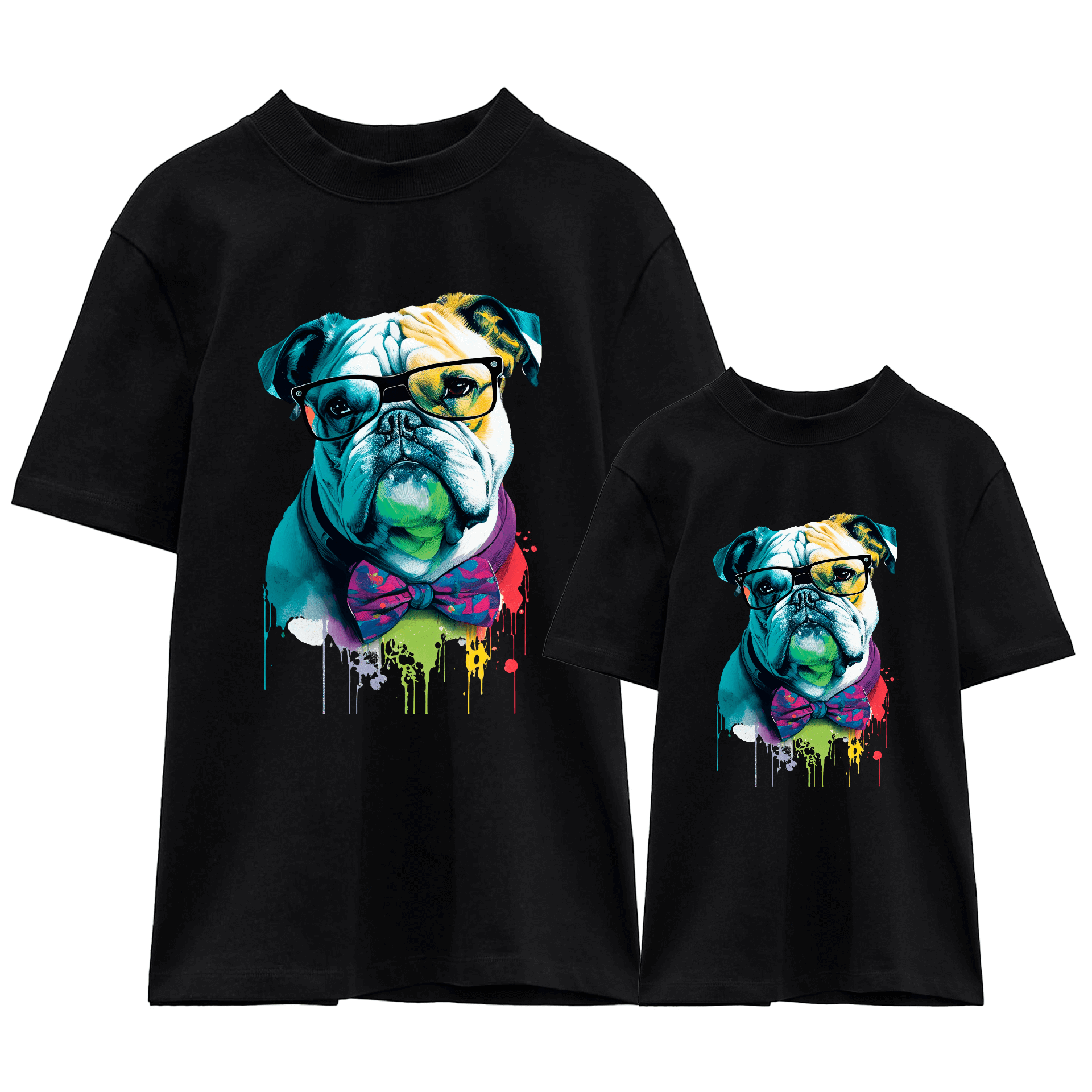 Camiseta Bulldog colors igual para toda la familia