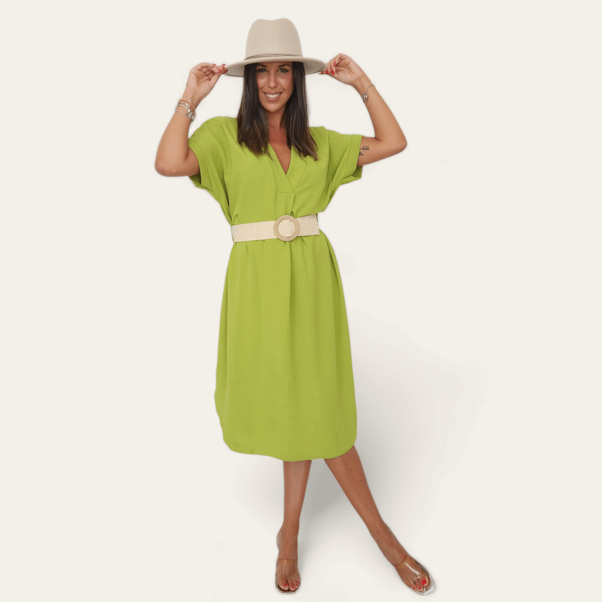 Vestido Linda verde lima