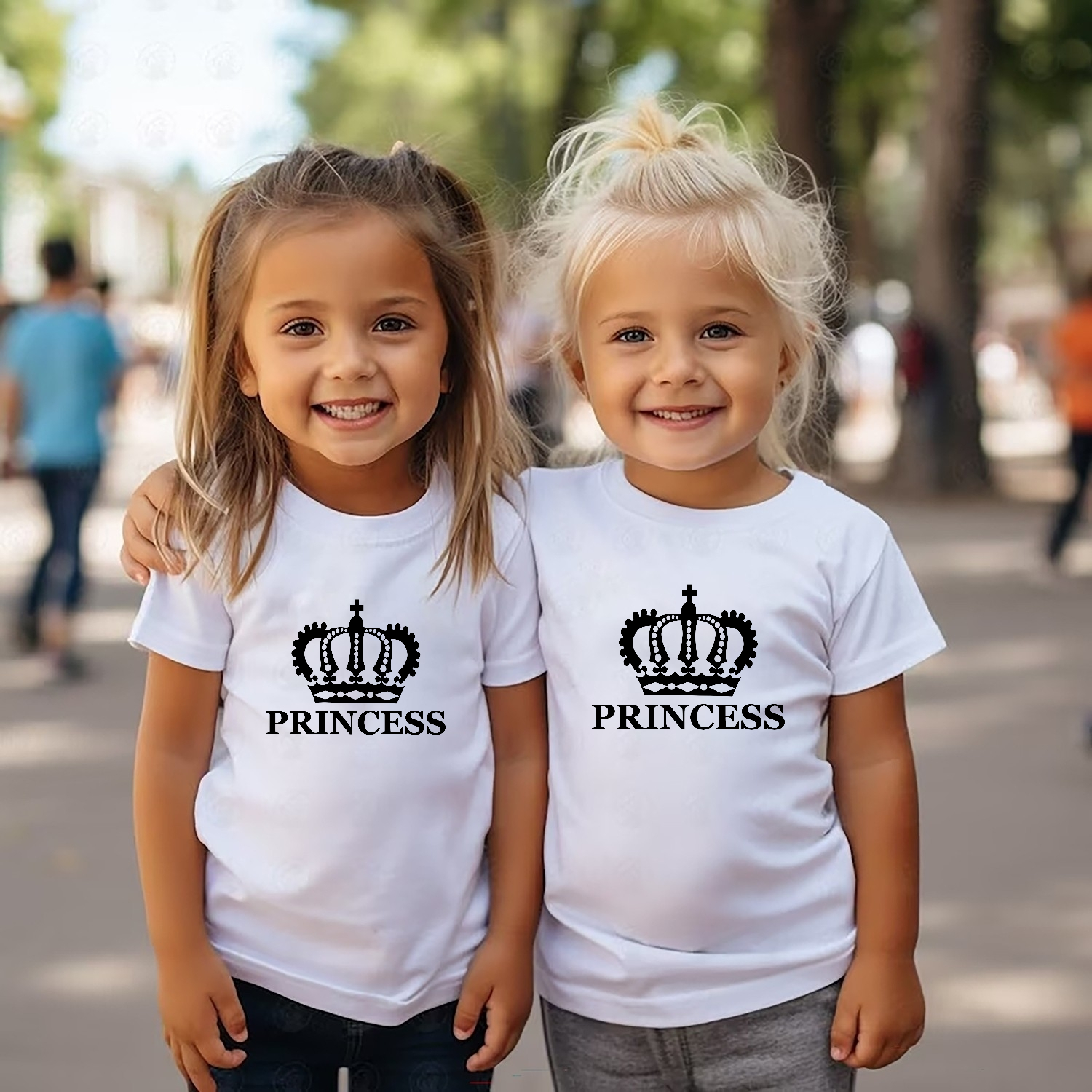 T-shirt da coroa rei-rainha-prínss-príncipe