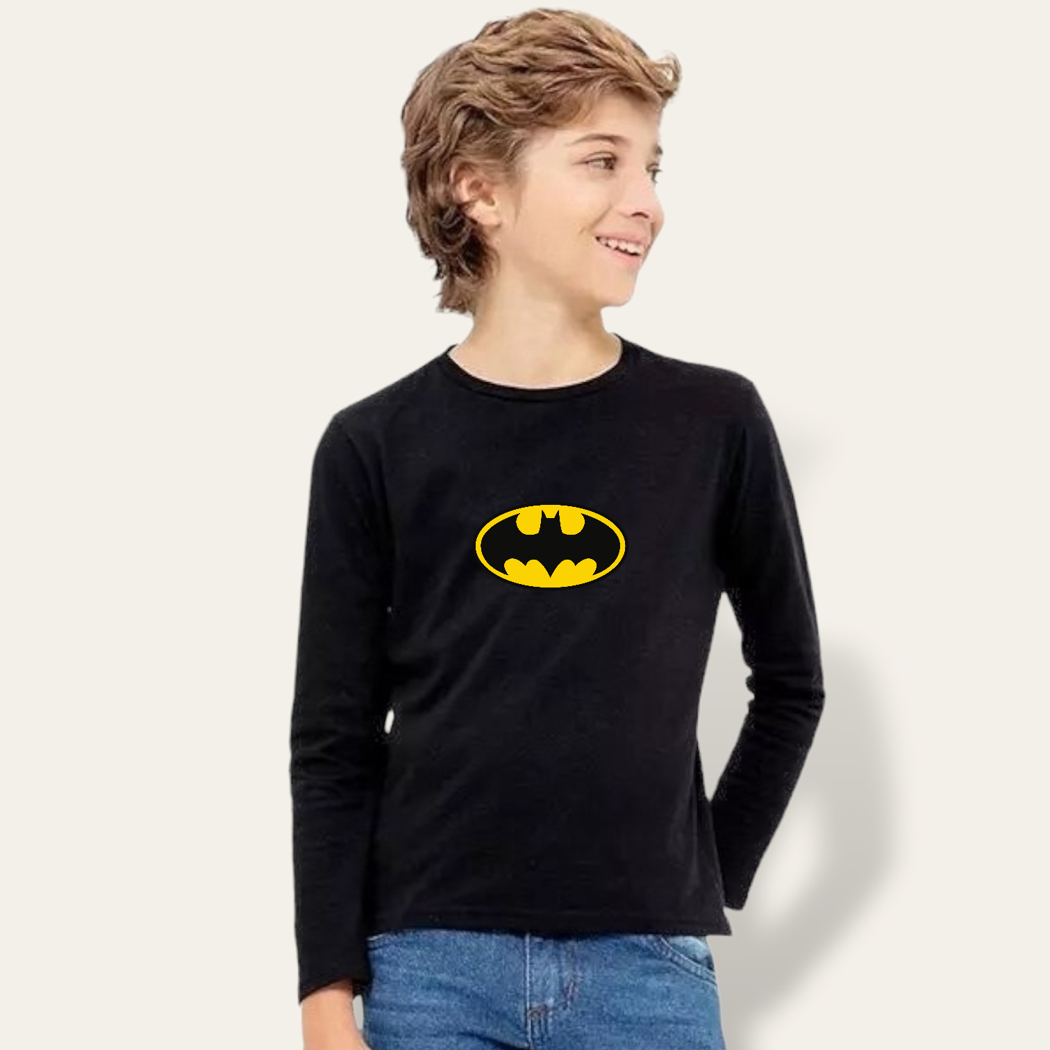 Camiseta Batman Only mini manga larga
