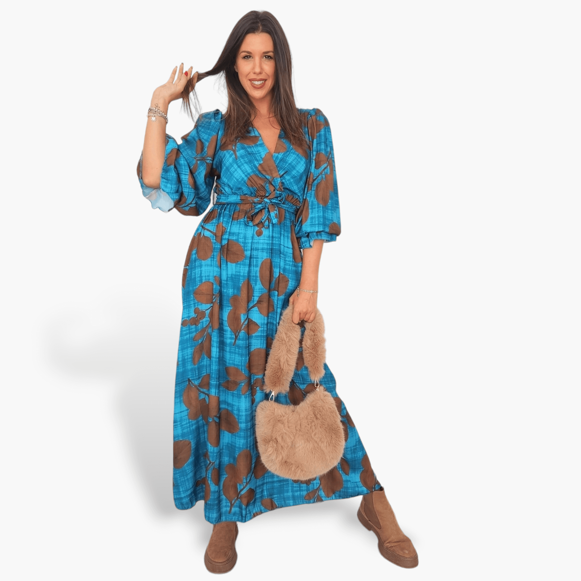 Vestido Praga Azul