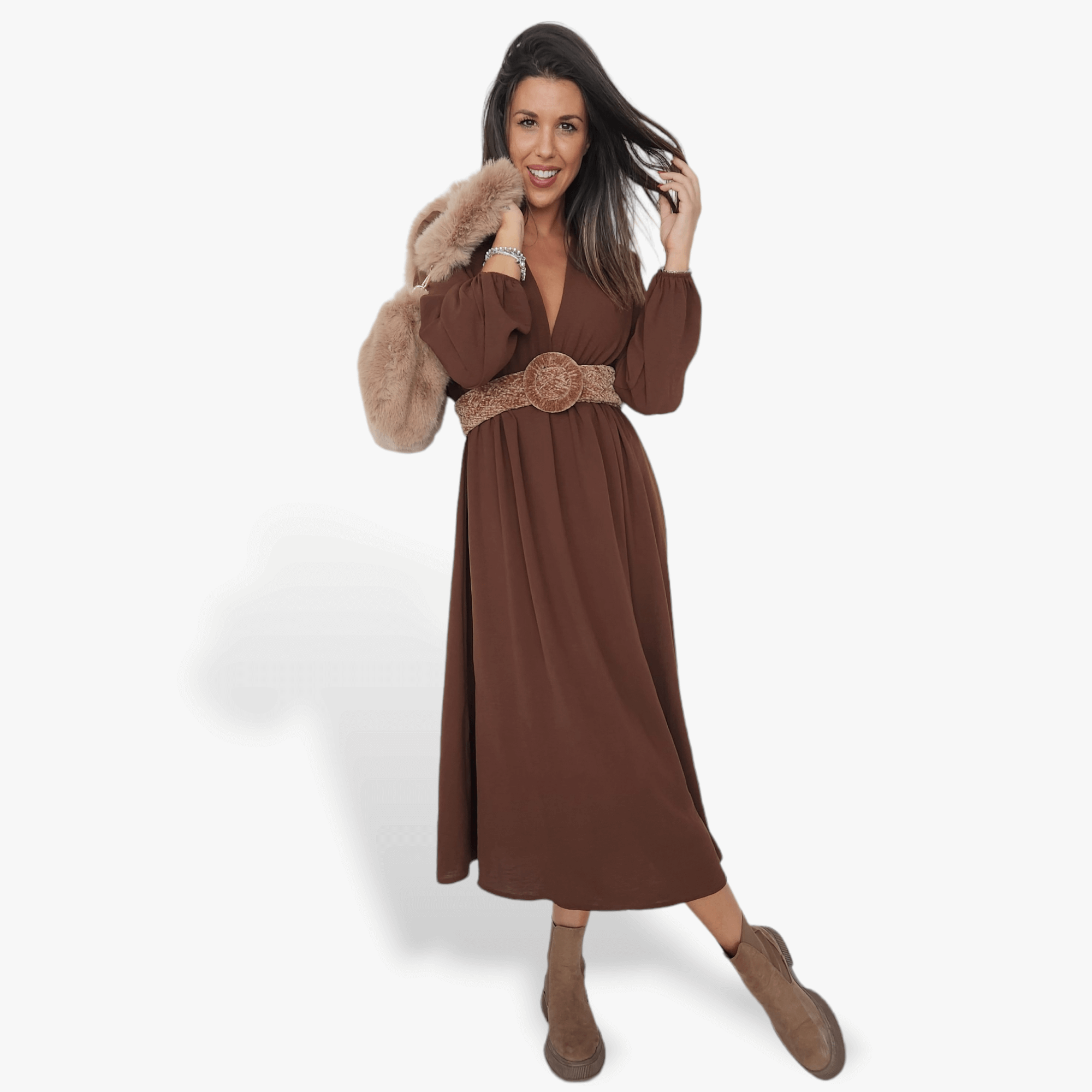Vestido Jaén Marrón