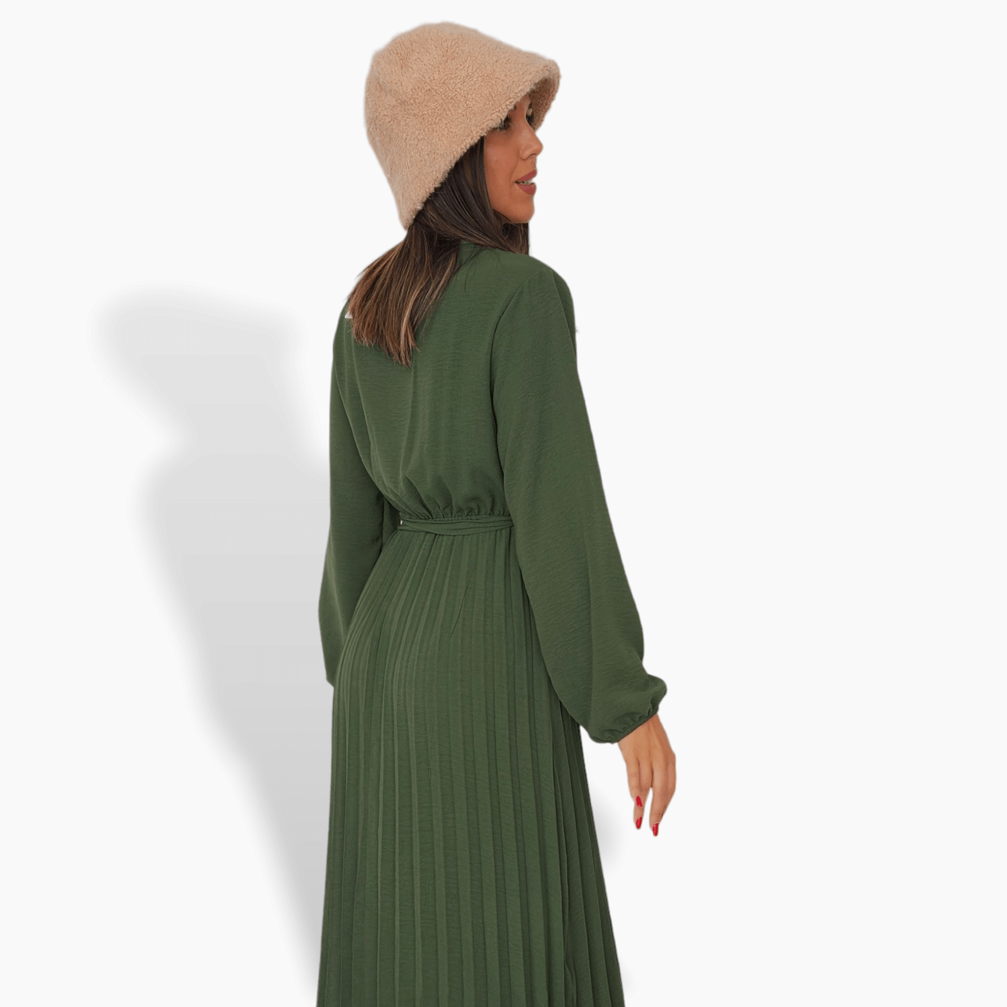 Vestido Selene verde caqui