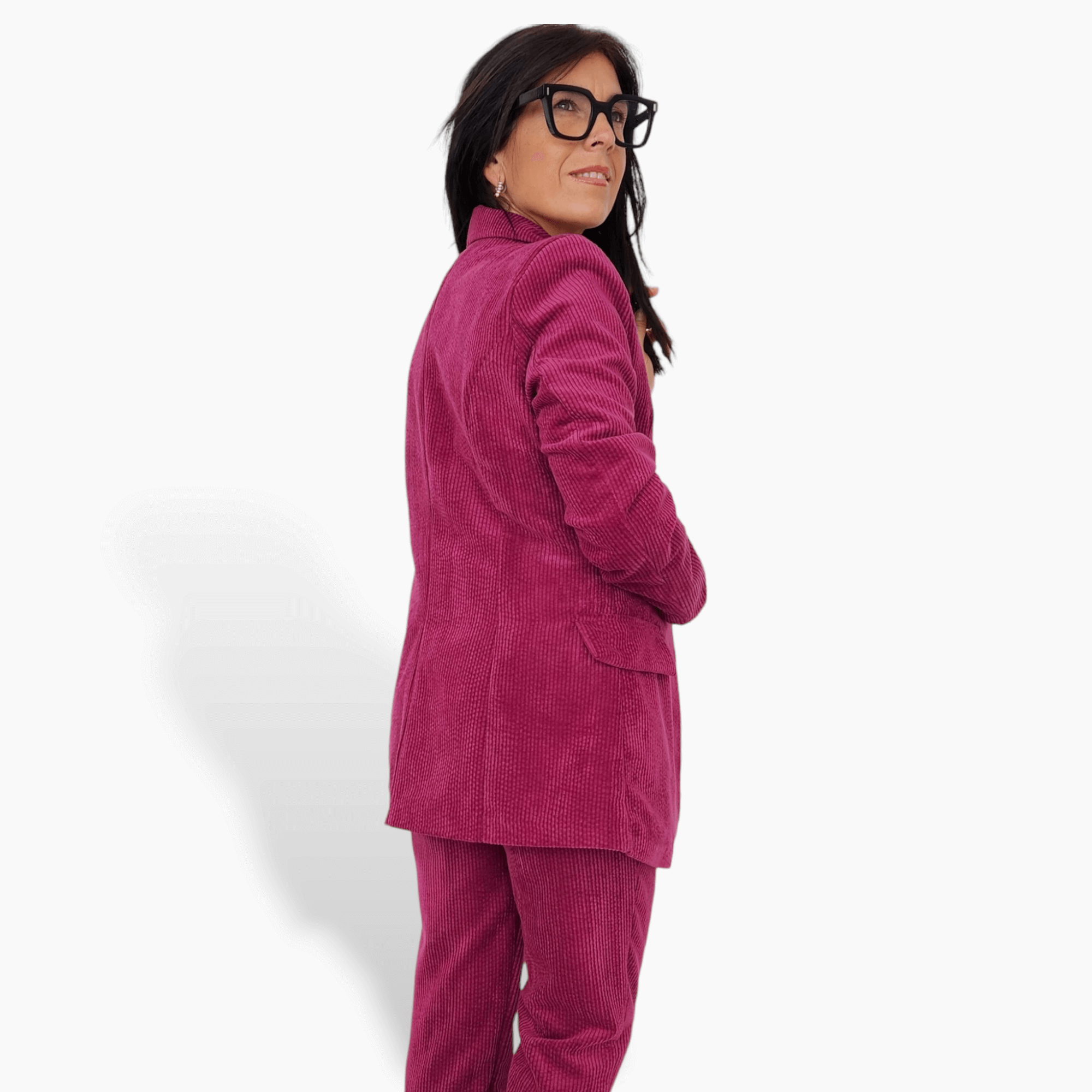 Pantalón Pana Pinzas Buganvilla