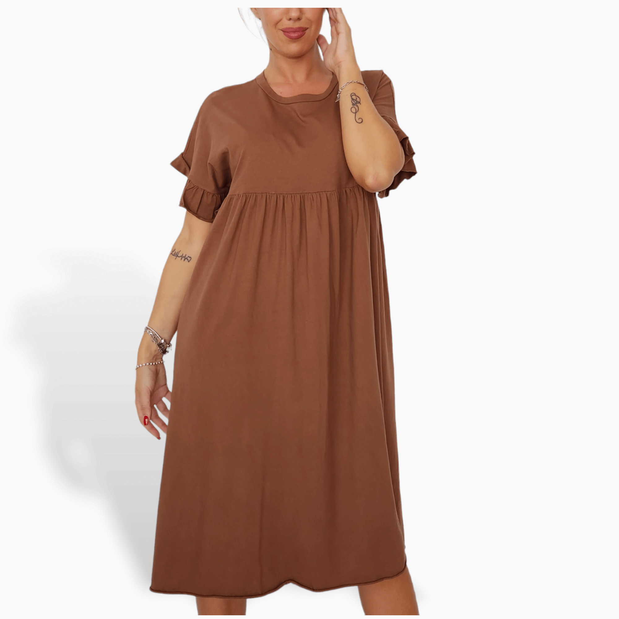 Vestido Septiembre marrón