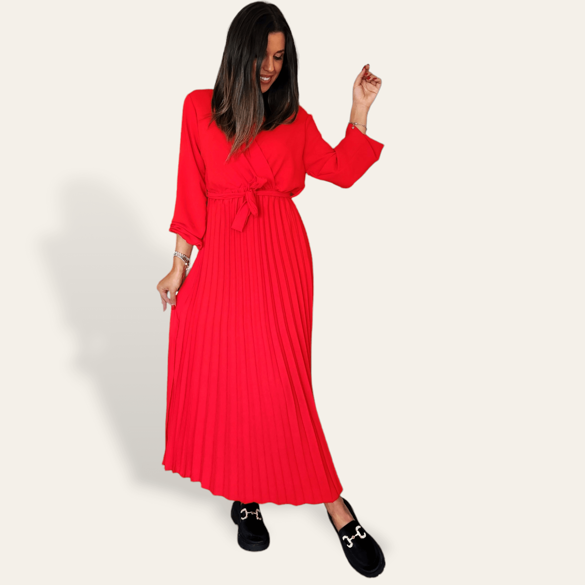 Rotes Selene -Kleid