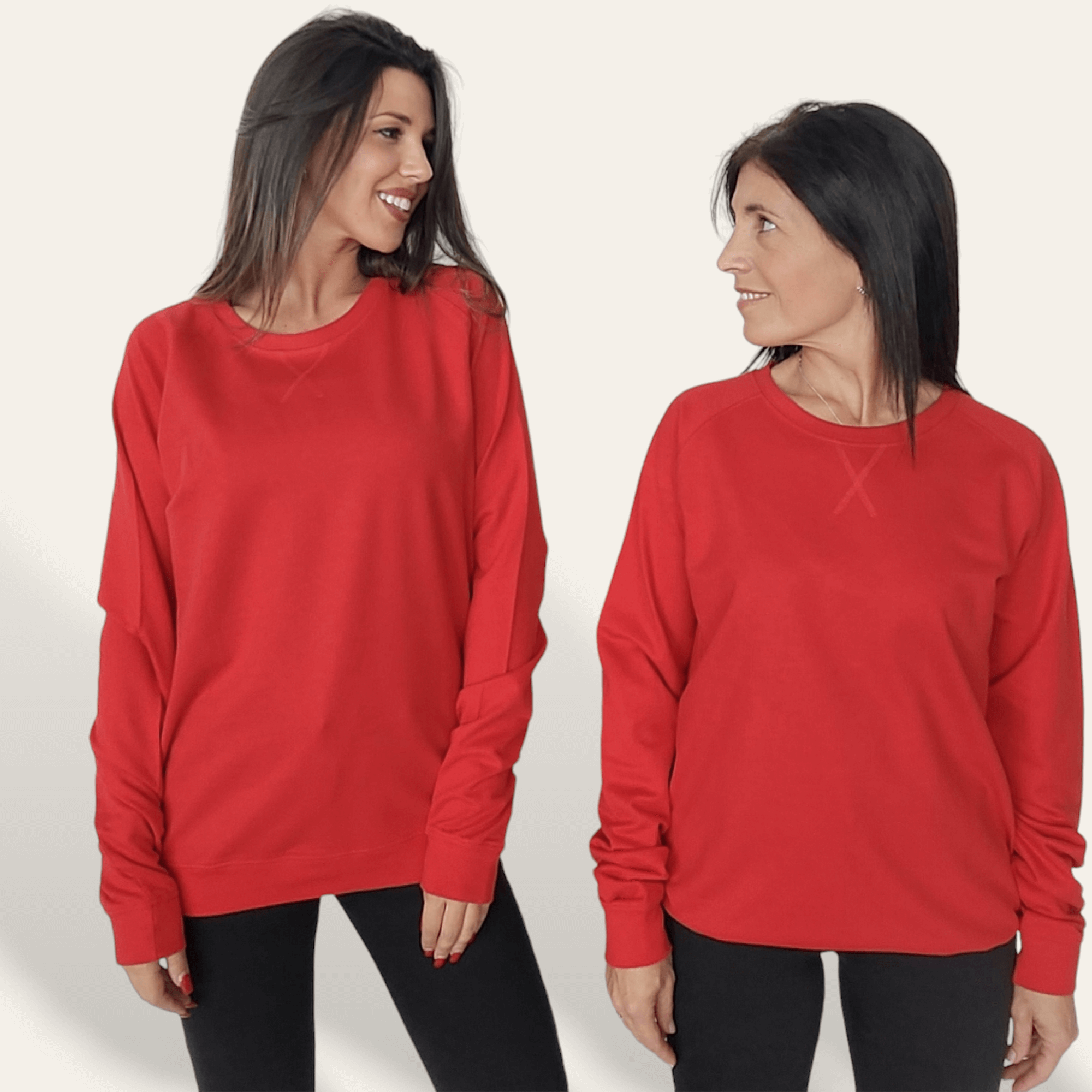 Red basic sweatshirt