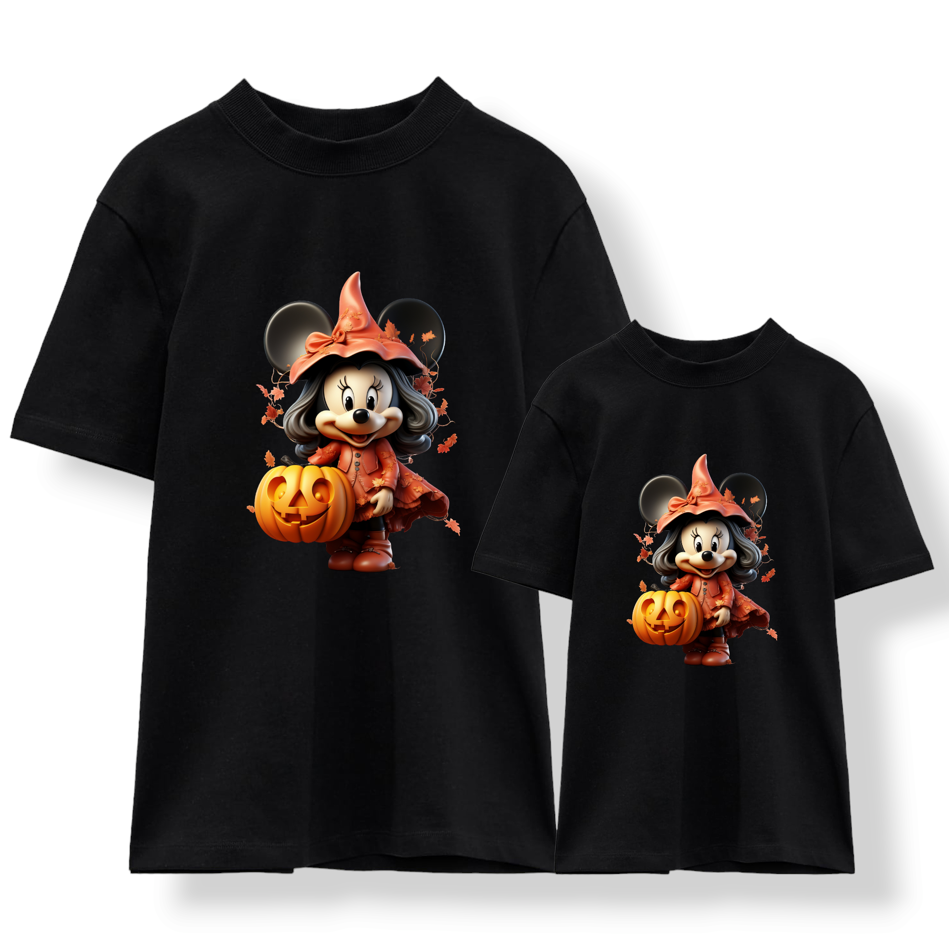 Camiseta Minnie halloween hojas