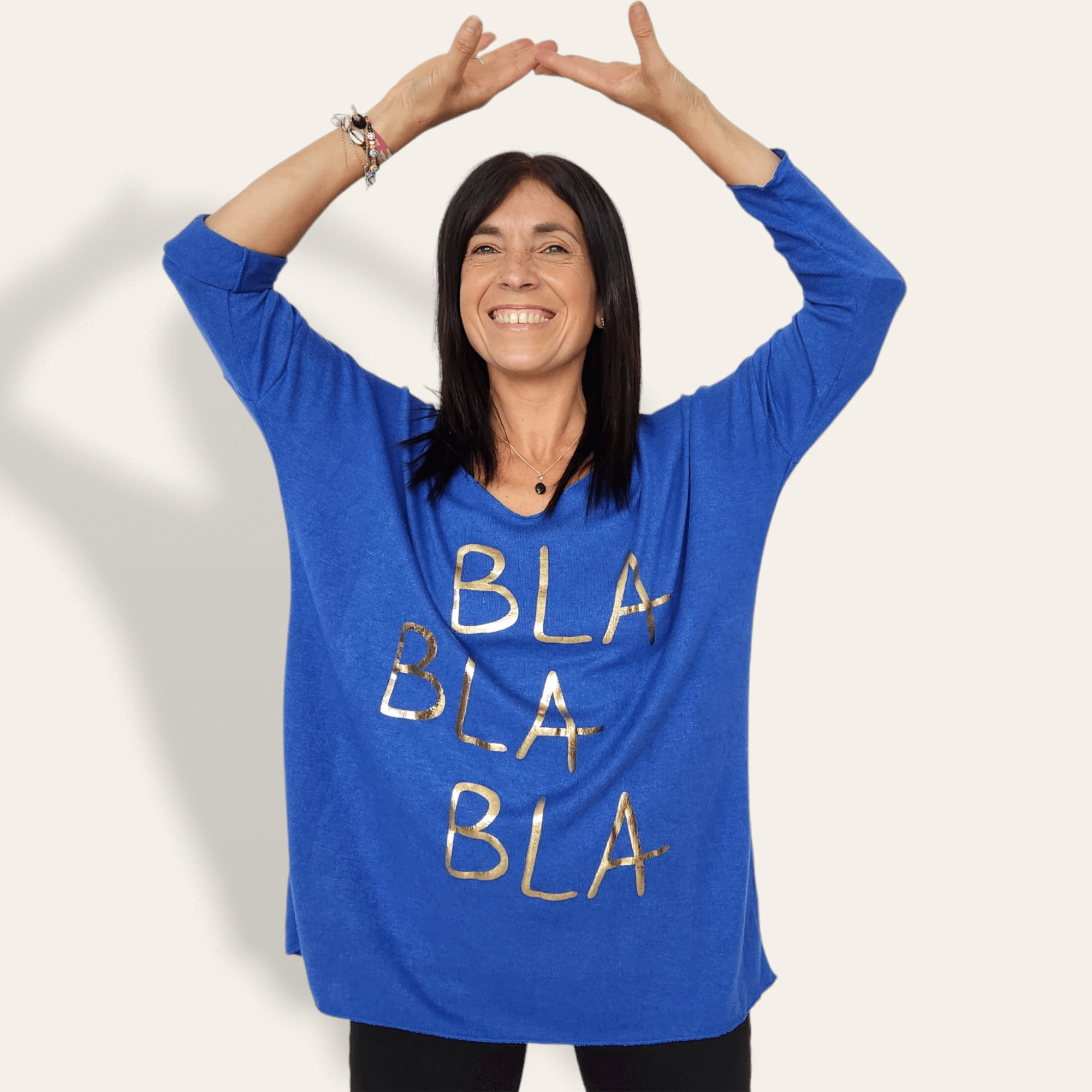 Camiseta Bla Bla Bla azulón