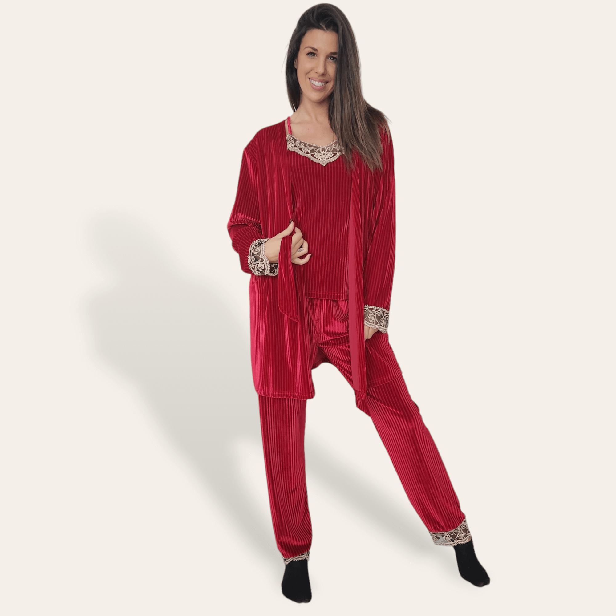 Pijama Conjunto 3 piezas Rojo