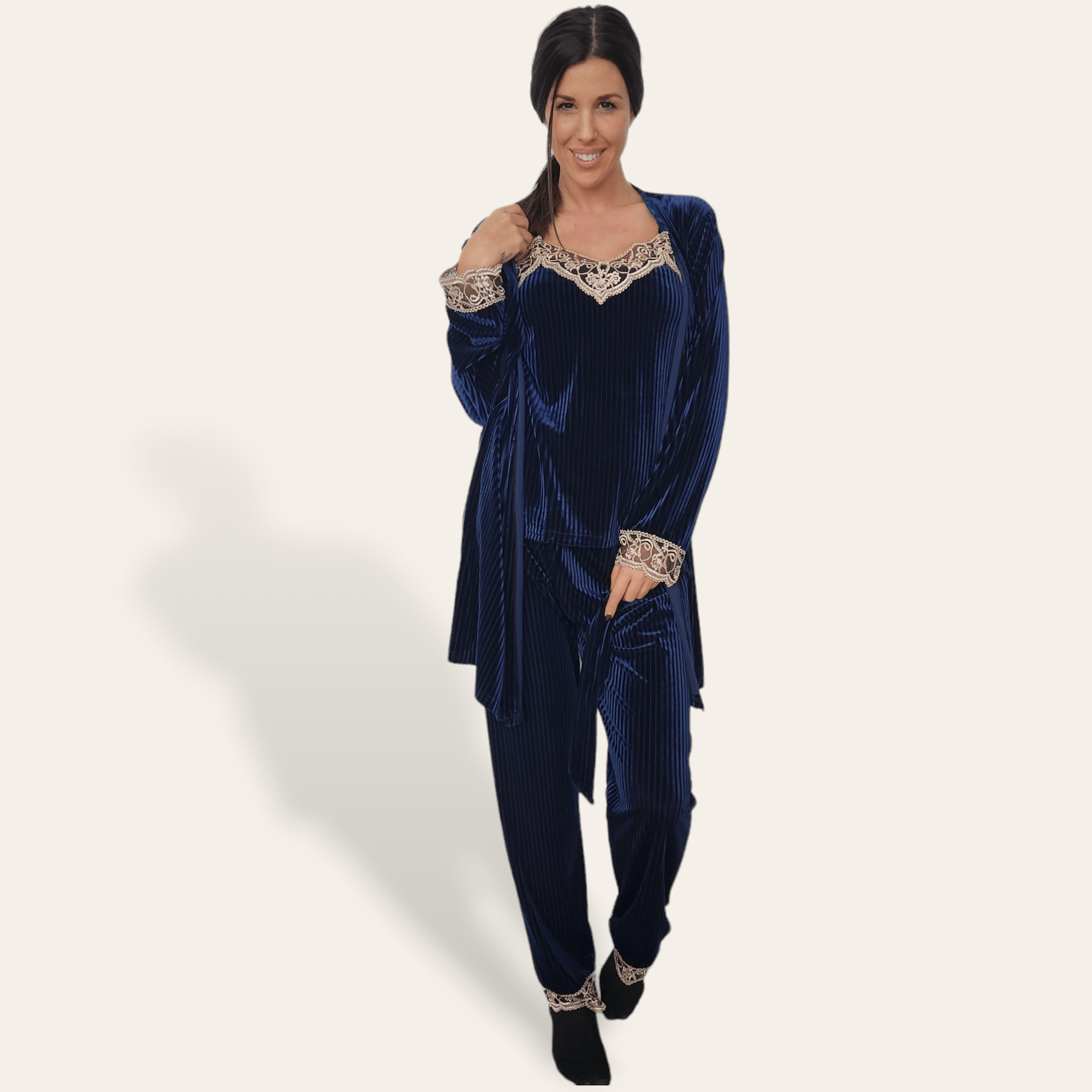 Pijama Conjunto 3 piezas Azul Marino