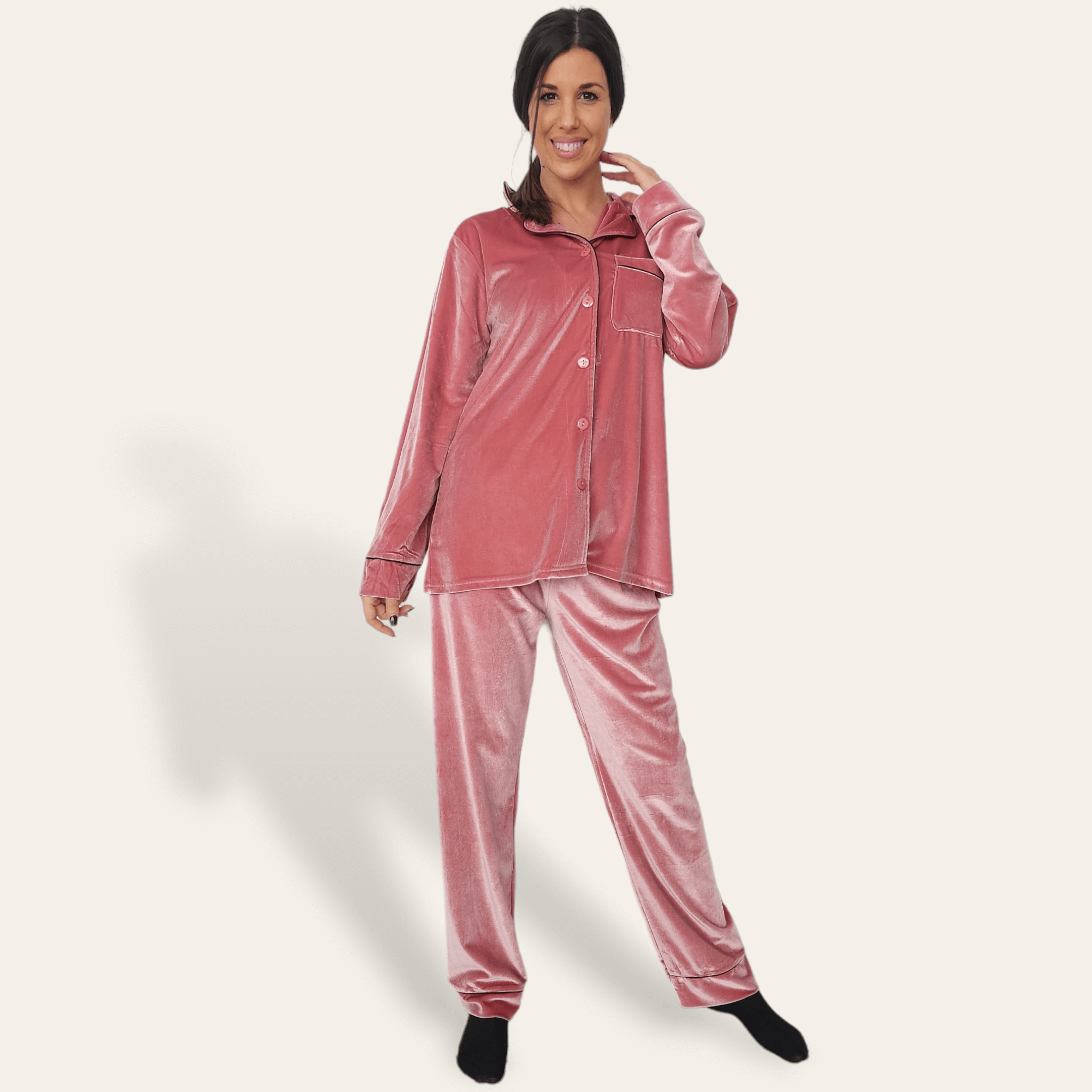 Pijama Terciopelo Rosa