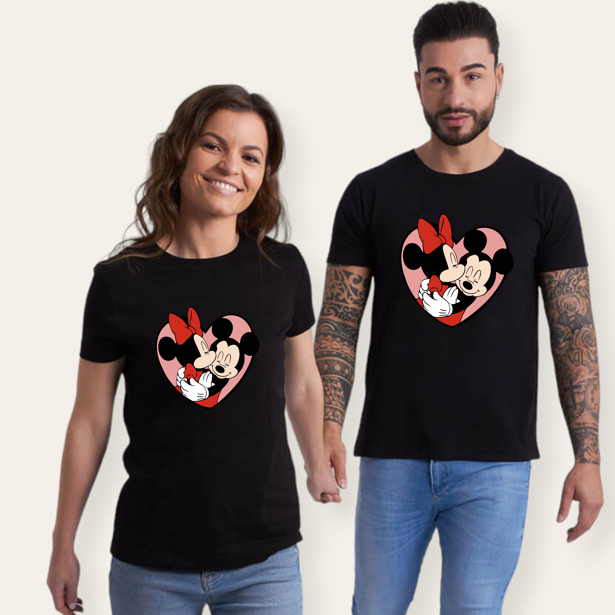 Camiseta Mickey Minnie Cuore