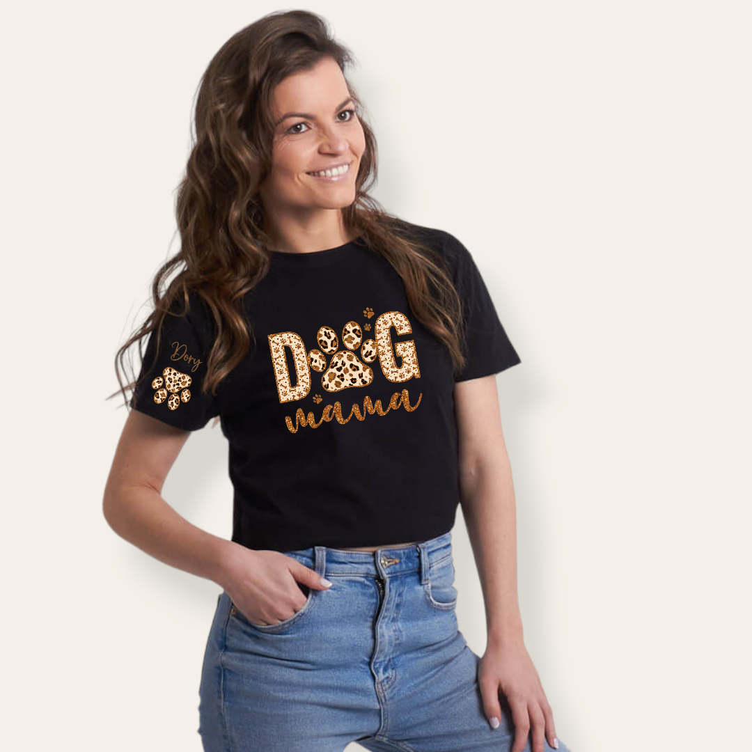 Camiseta Dog Mama Animal Print