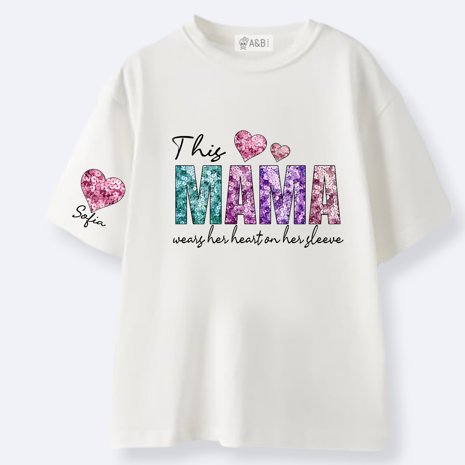 Camiseta Mama Efecto Lentejuelas