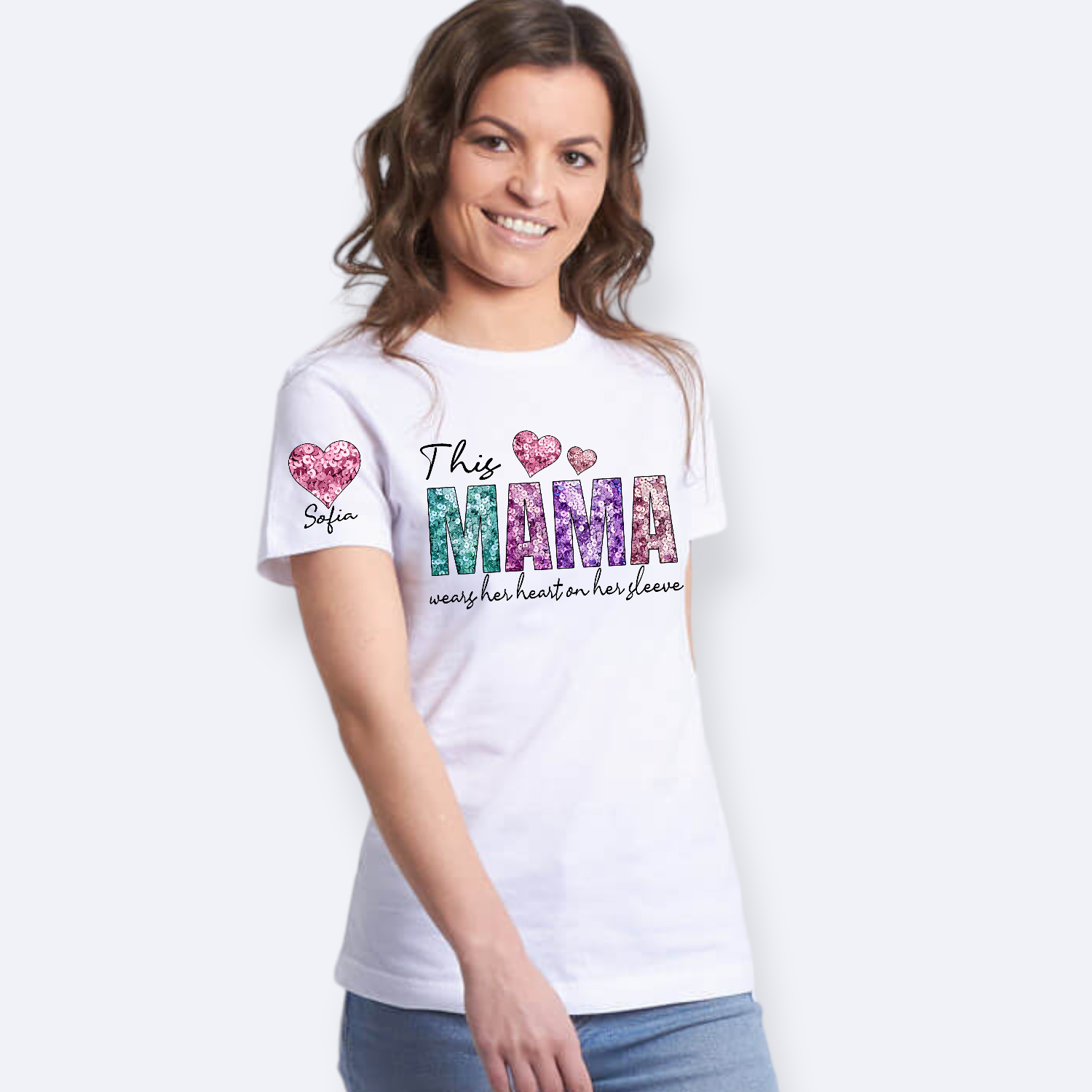 Camiseta Mama Efecto Lentejuelas
